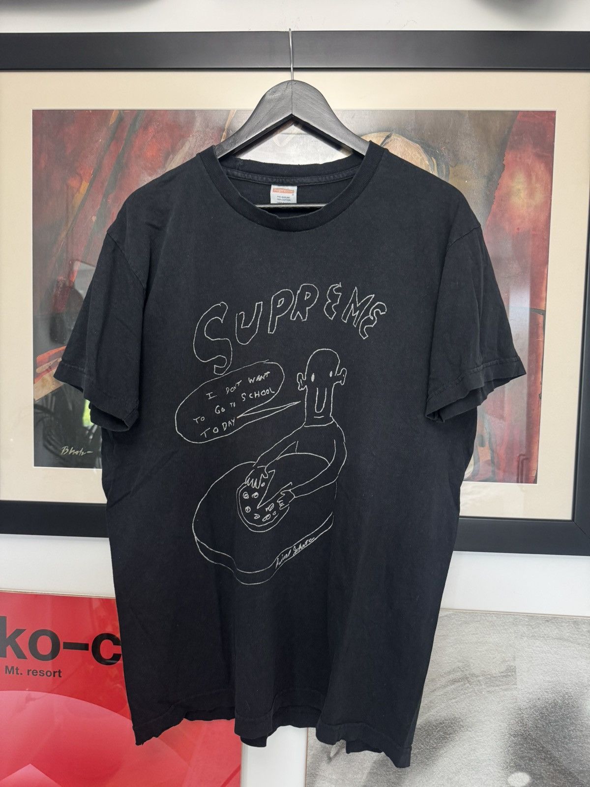 Supreme SS15 Supreme Daniel Johnston Pizza Tee Washed Distressed Size US L / EU 52-54 / 3 - 1 Thumbnail