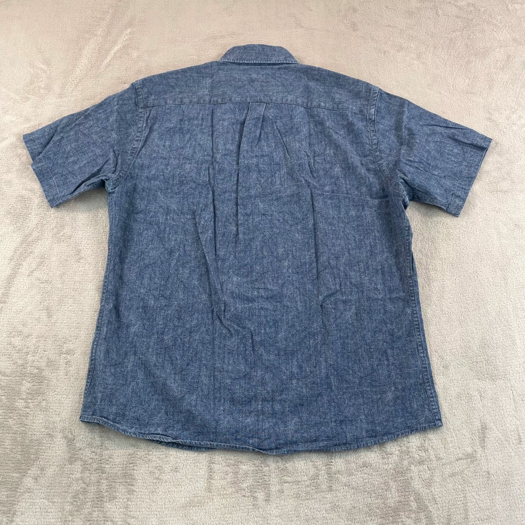 Peter Millar PETER MILLAR Seaside Sport Shirt Men Large Indigo Palms Cotton Stretch Classic Size US L / EU 52-54 / 3 - 4 Thumbnail