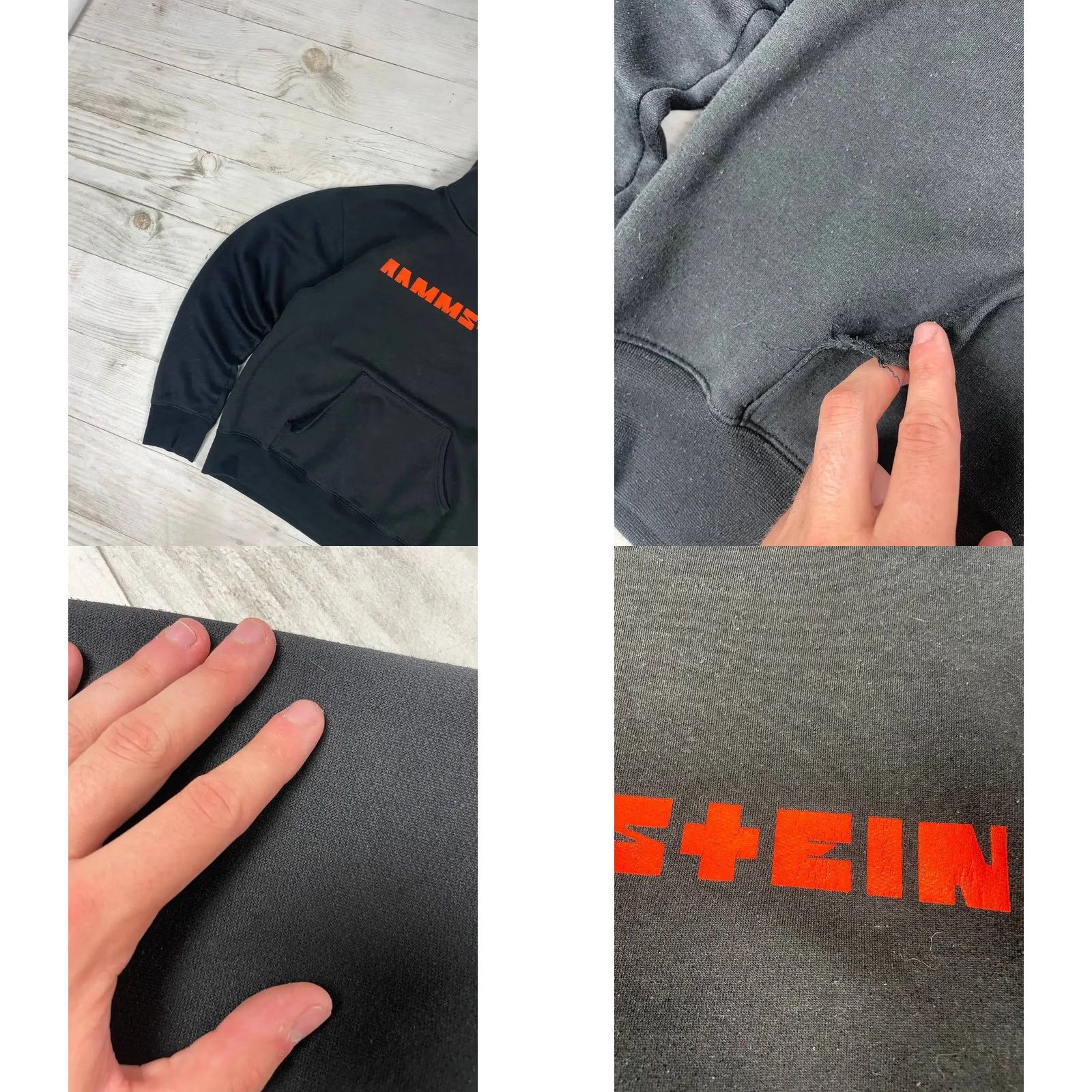 Logo 7 VINTAGE Rammstein Hoodie Main Logo Black Size L Men's 2005 00s Rock Size US L / EU 52-54 / 3 - 8 Thumbnail