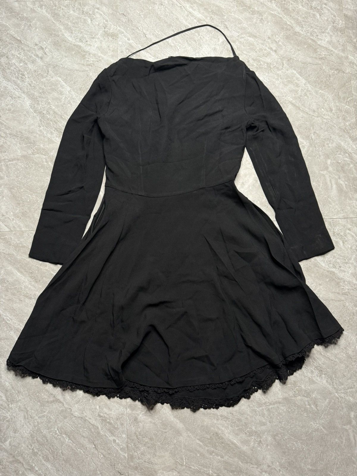 Miu Miu Miu-miu F/W 13 Midi Dress With Hem Lace trimmed Detail Size XS / US 0-2 / IT 36-38 - 2 Thumbnail