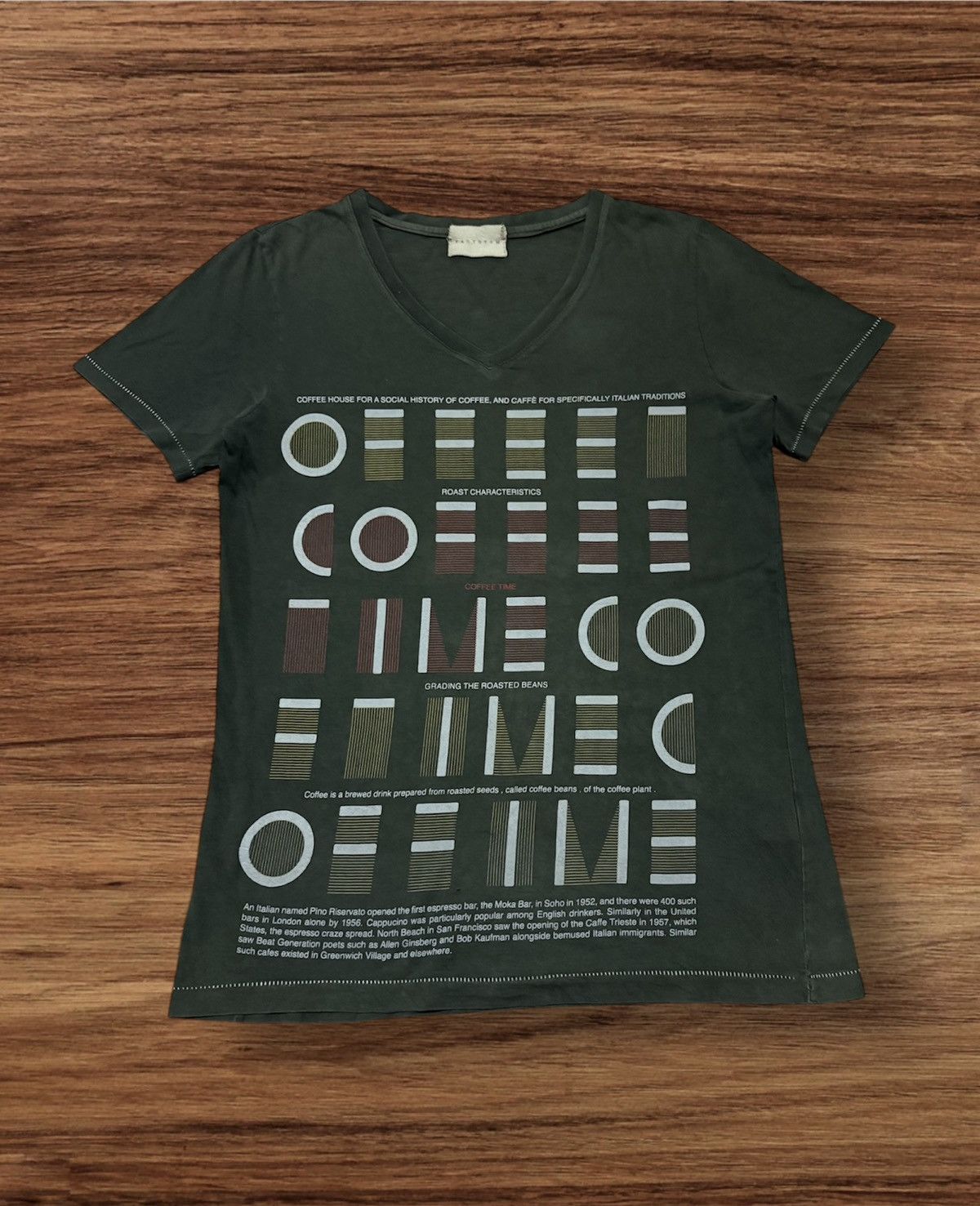 Designer × FACTOTUM × Japanese Brand Factotum Spellout Vneck T-Shirt Size US S / EU 44-46 / 1 - 1 Thumbnail
