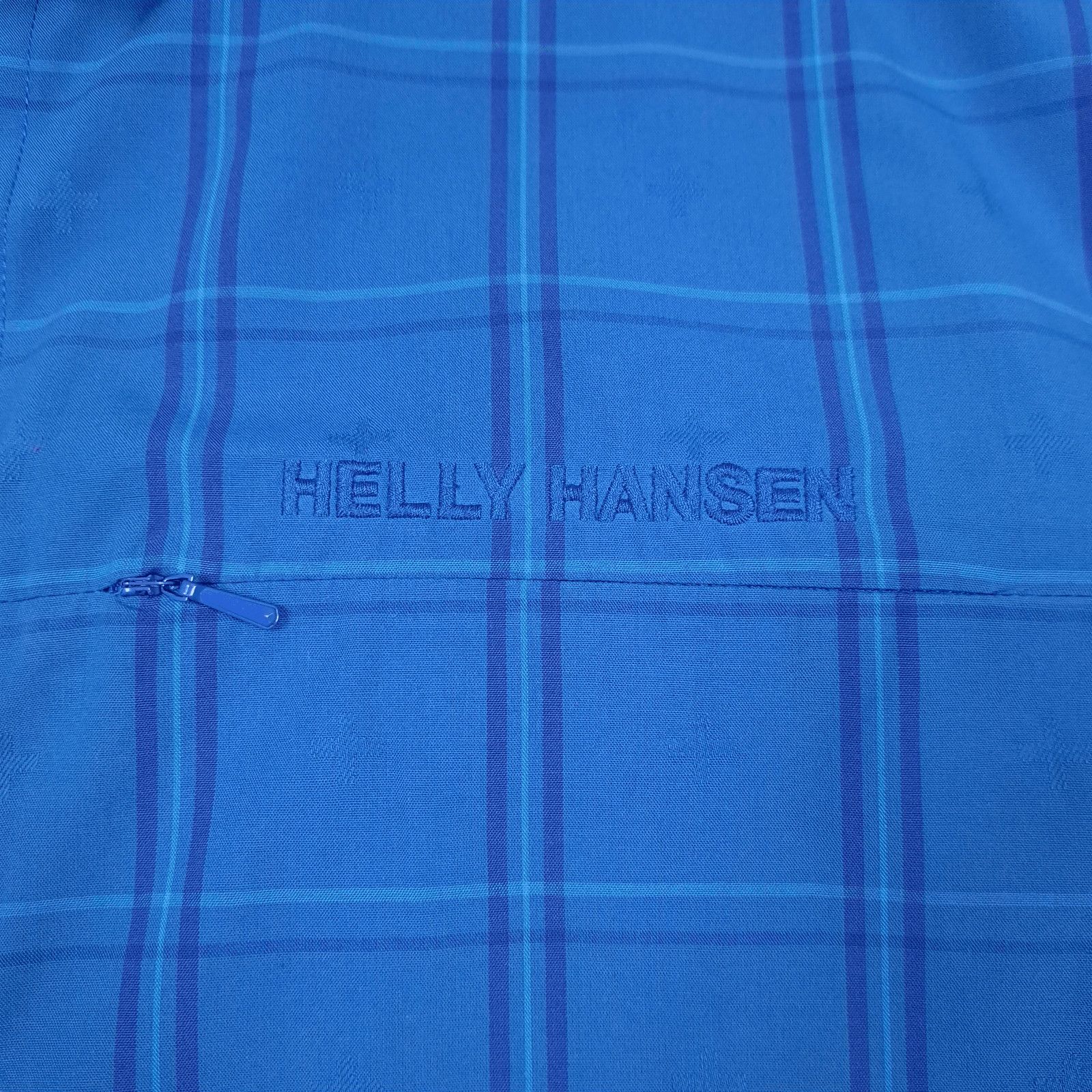 Helly Hansen × Vintage 90's Vintage Helly Hansen Checked Short Sleeve Blue T-shirt Size US XL / EU 56 / 4 - 3 Thumbnail