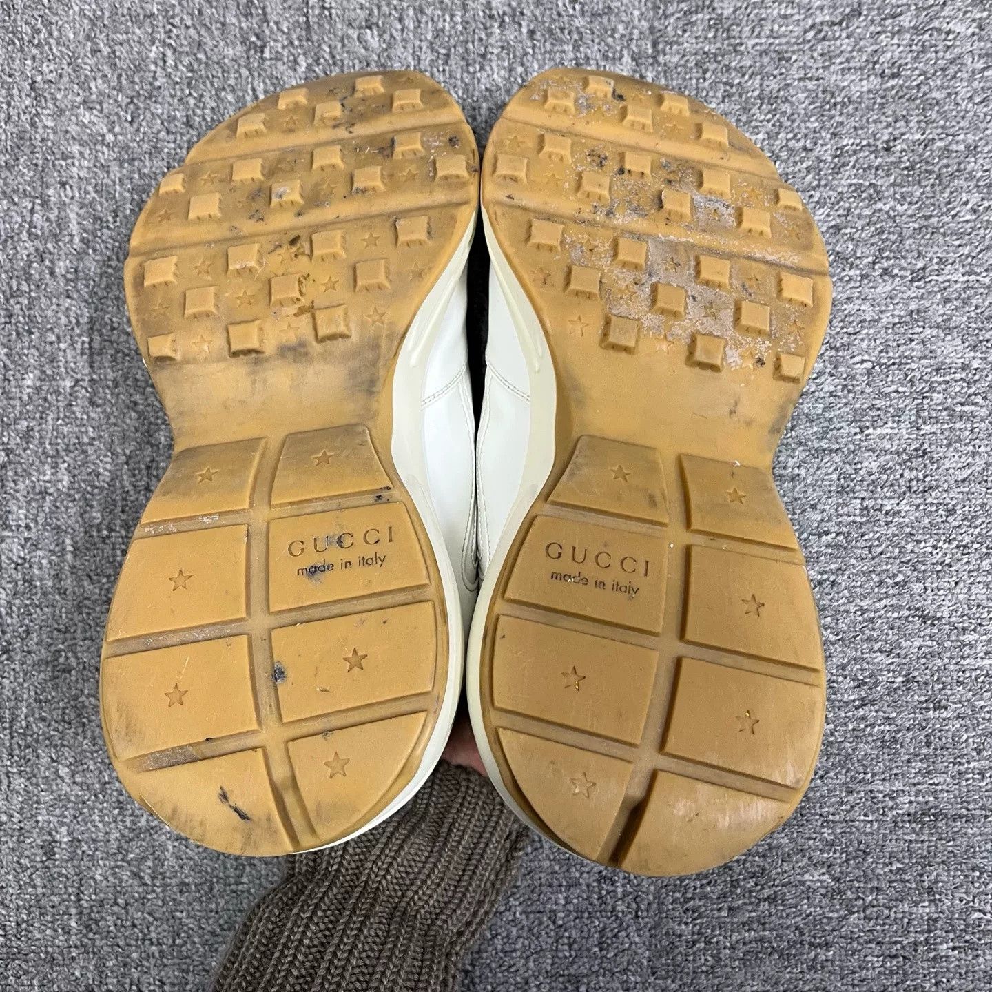 Gucci Gucci Latest White Brown Leather Dad Shoes Size US 7.5 / EU 40-41 - 5 Thumbnail