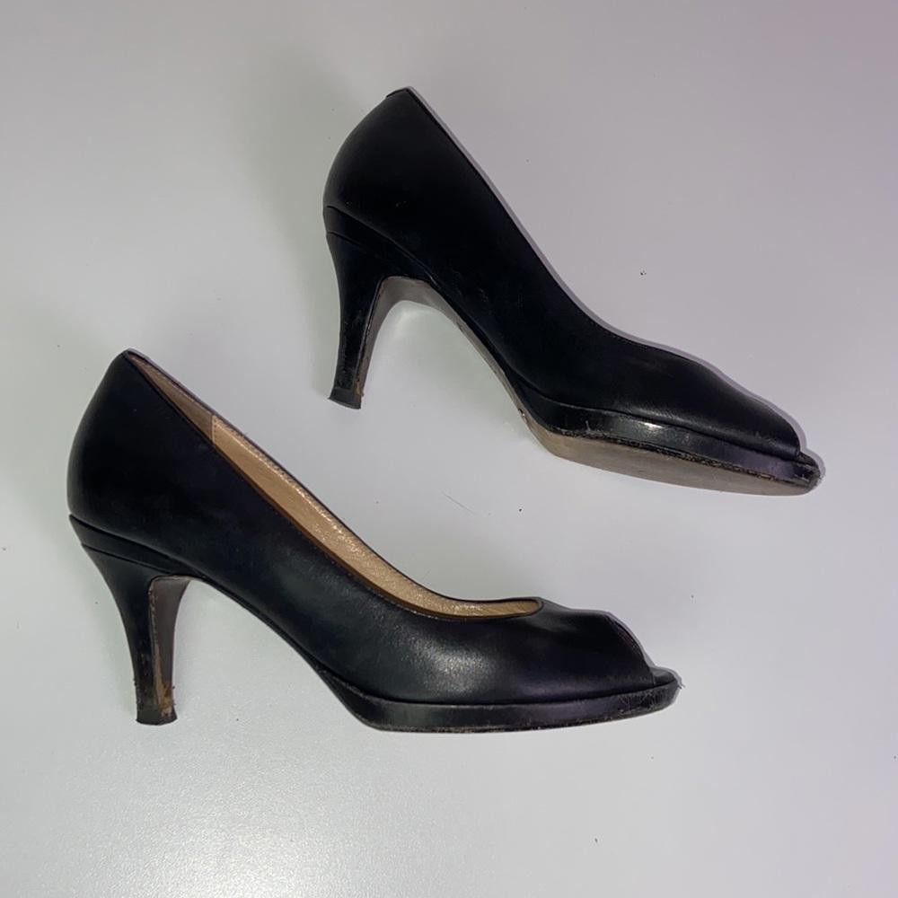 Cole Haan Cole Haan l Black Leather Nike Air Heels Size 6.5 Size US 6.5 / IT 36.5 - 7 Thumbnail