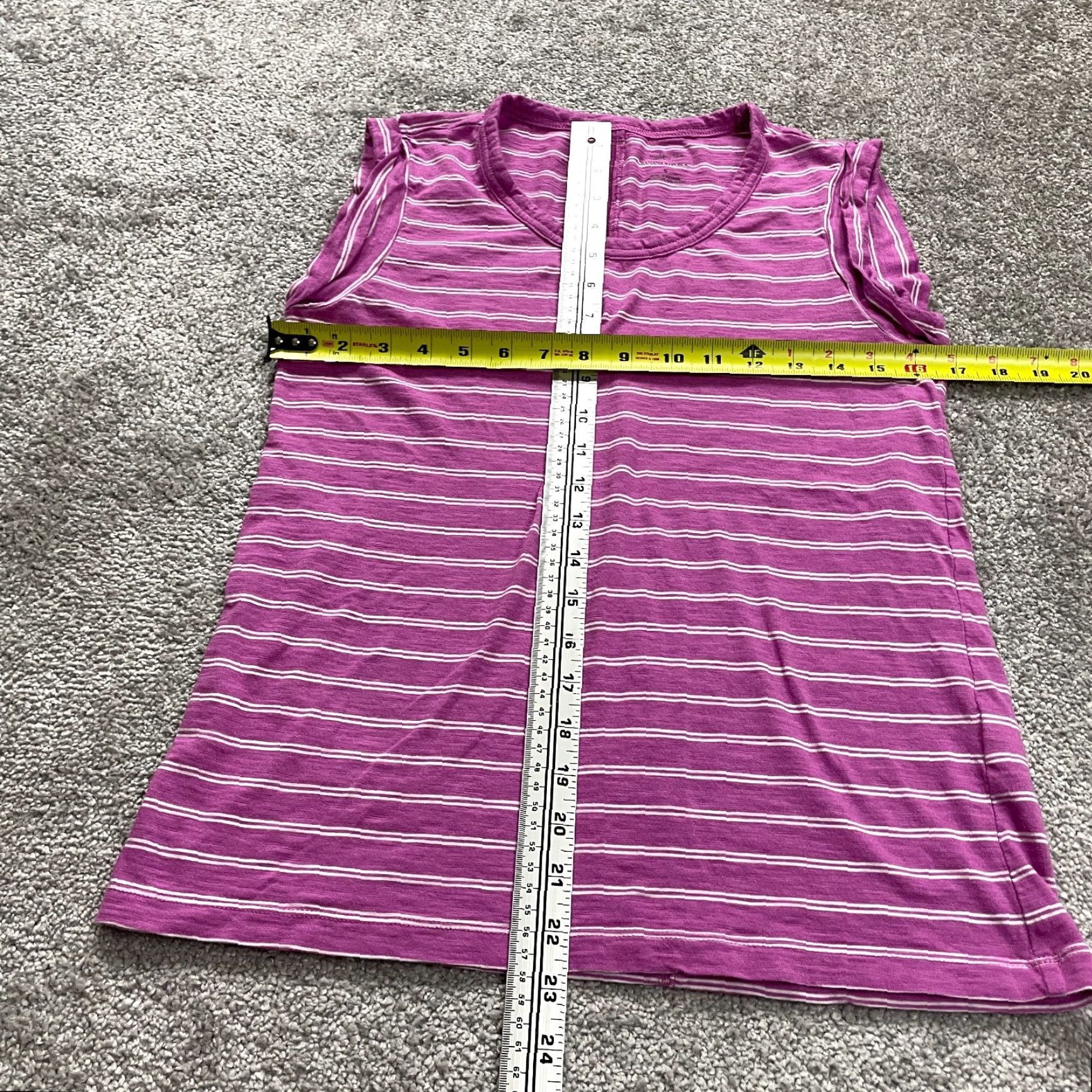 Banana Republic VINTAGE Banana Republic Tank Top Womens Small Sleeveless Striped Purple White Summer Casual Size S / US 4 / IT 40 - 7 Thumbnail