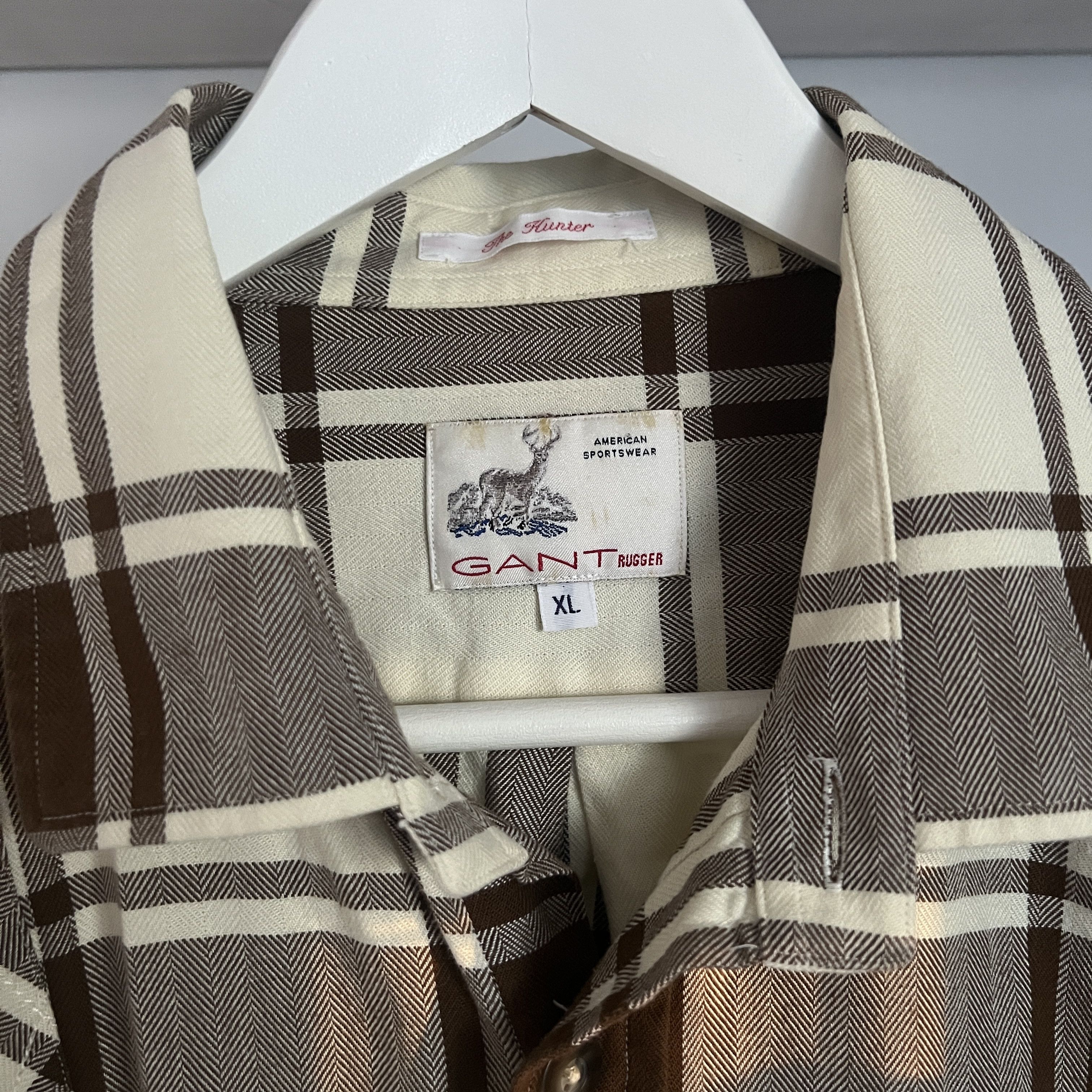Gant Men's GANT RUGGER THE HUNTER Check RARE Cotton Shirt Size XL Size US XL / EU 56 / 4 - 5 Thumbnail