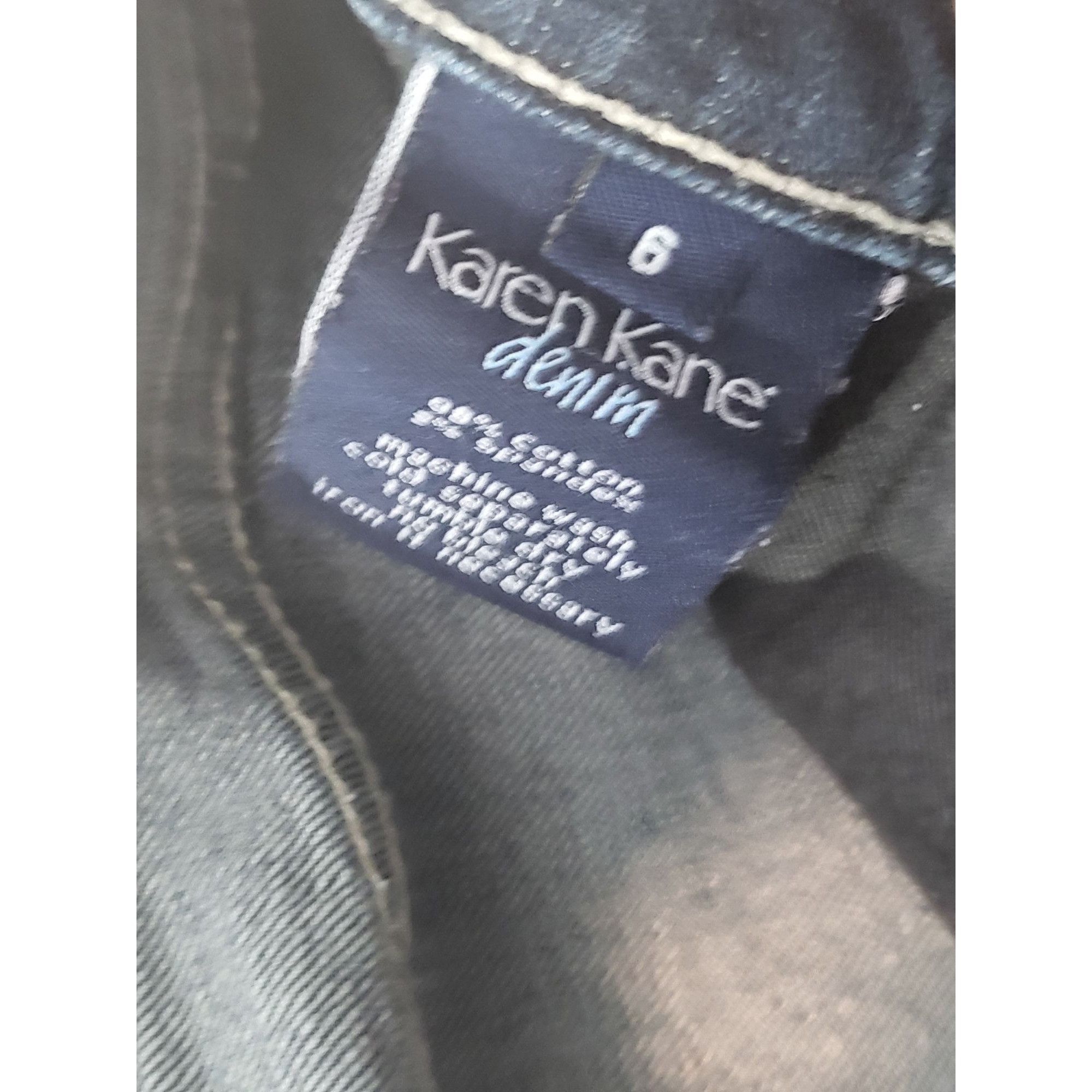 Poeme Bohemian Karen Kane Jeans Women Sz 6 Blue Denim Straight Leg Regular Size 28" / US 6 / IT 42 - 6 Thumbnail