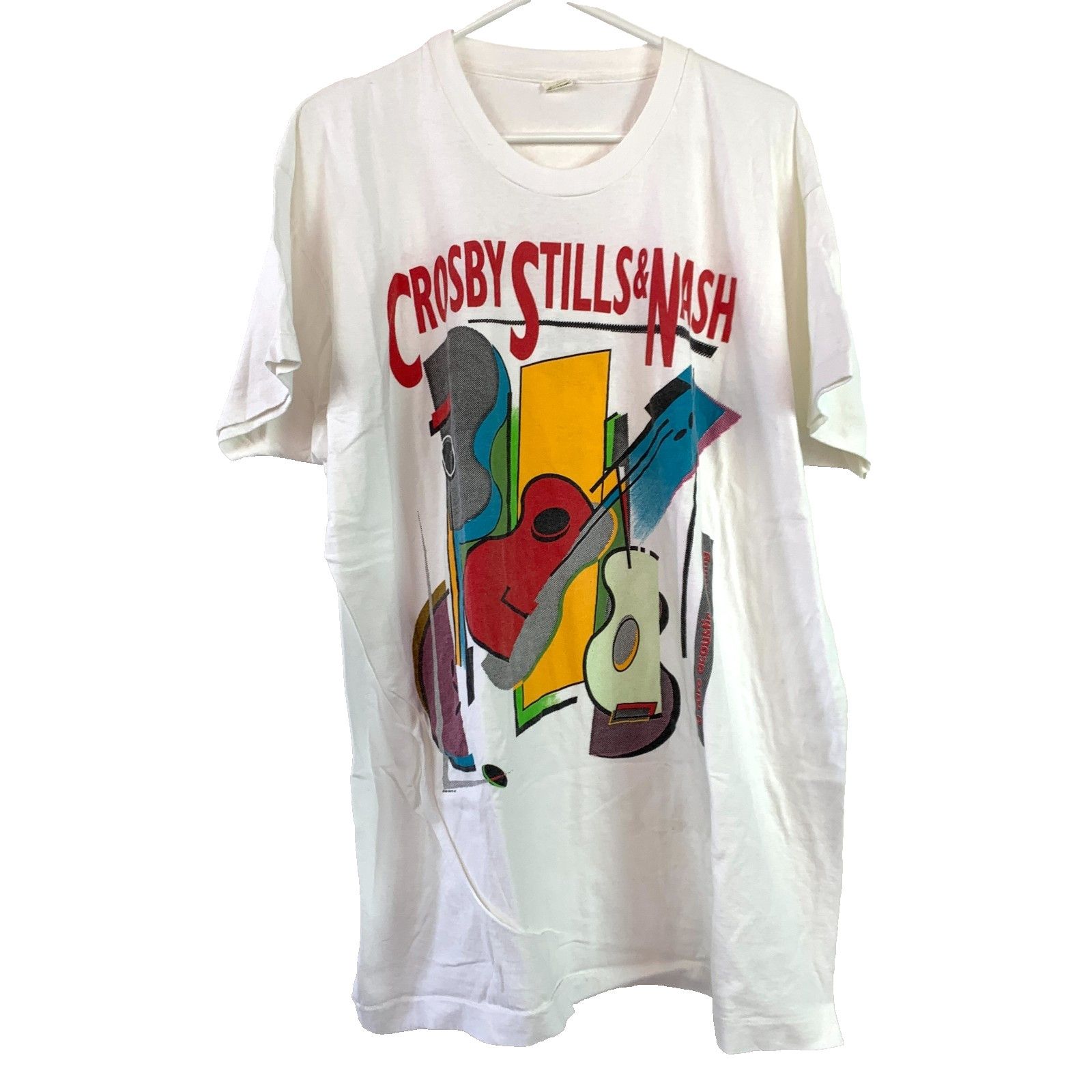 Vintage Vintage 1989 Crosby Stills & Nash Rare Acoustic Tee Vidiots Size US XL / EU 56 / 4 - 1 Thumbnail