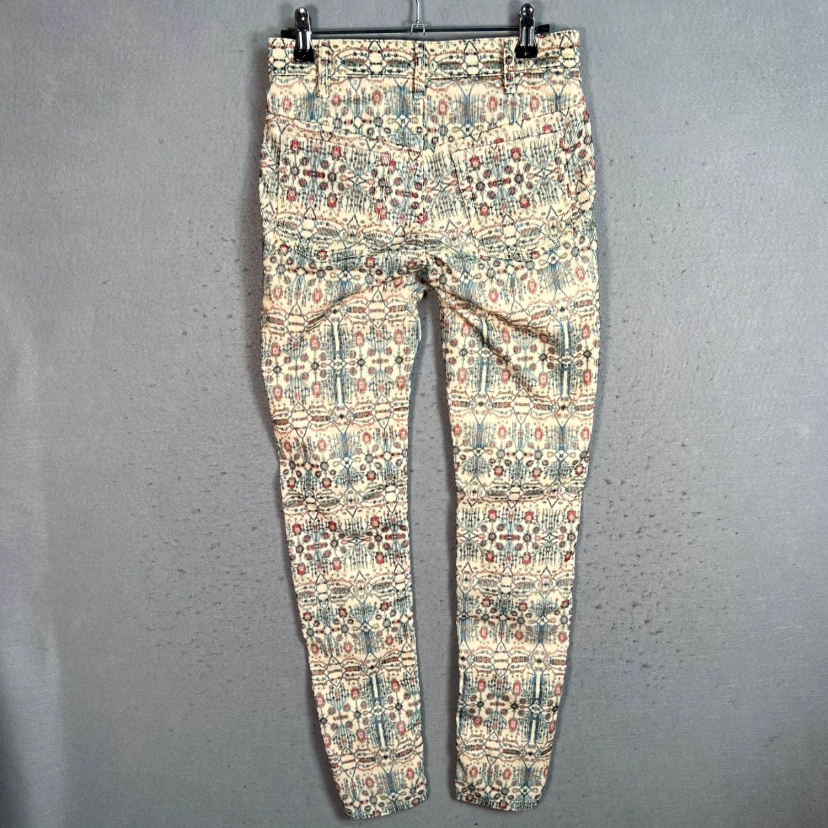 Isabel Marant ISABEL MARANT Multicolor Corduroy Printed Skinny Pants Womens Size 34 Inseam 29 In. Ankle Fit Size 24" / US 00 / IT 34 - 2 Thumbnail