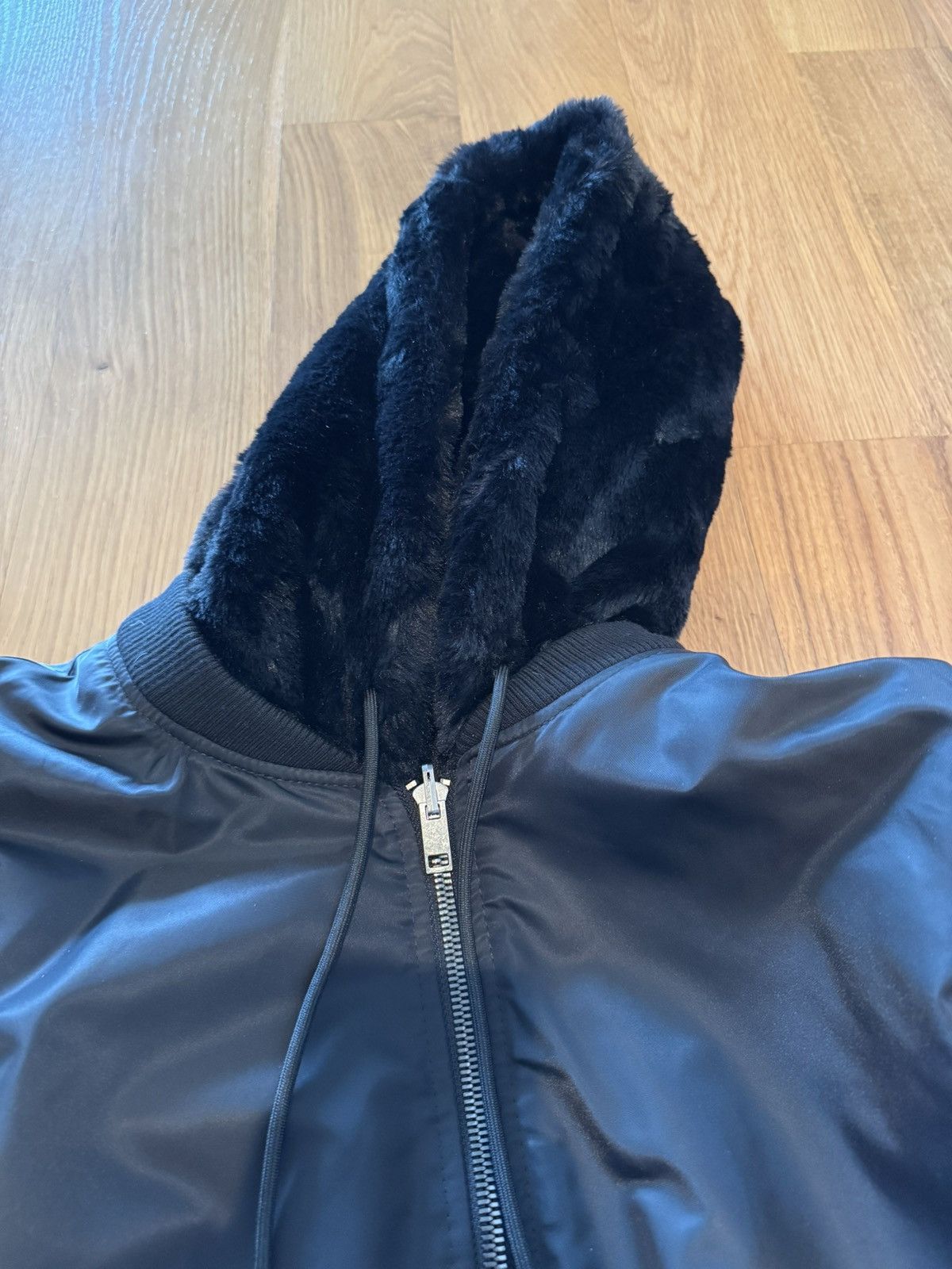 Zara Zara Fur Hood Bomber Jacket Size US L / EU 52-54 / 3 - 2 Thumbnail