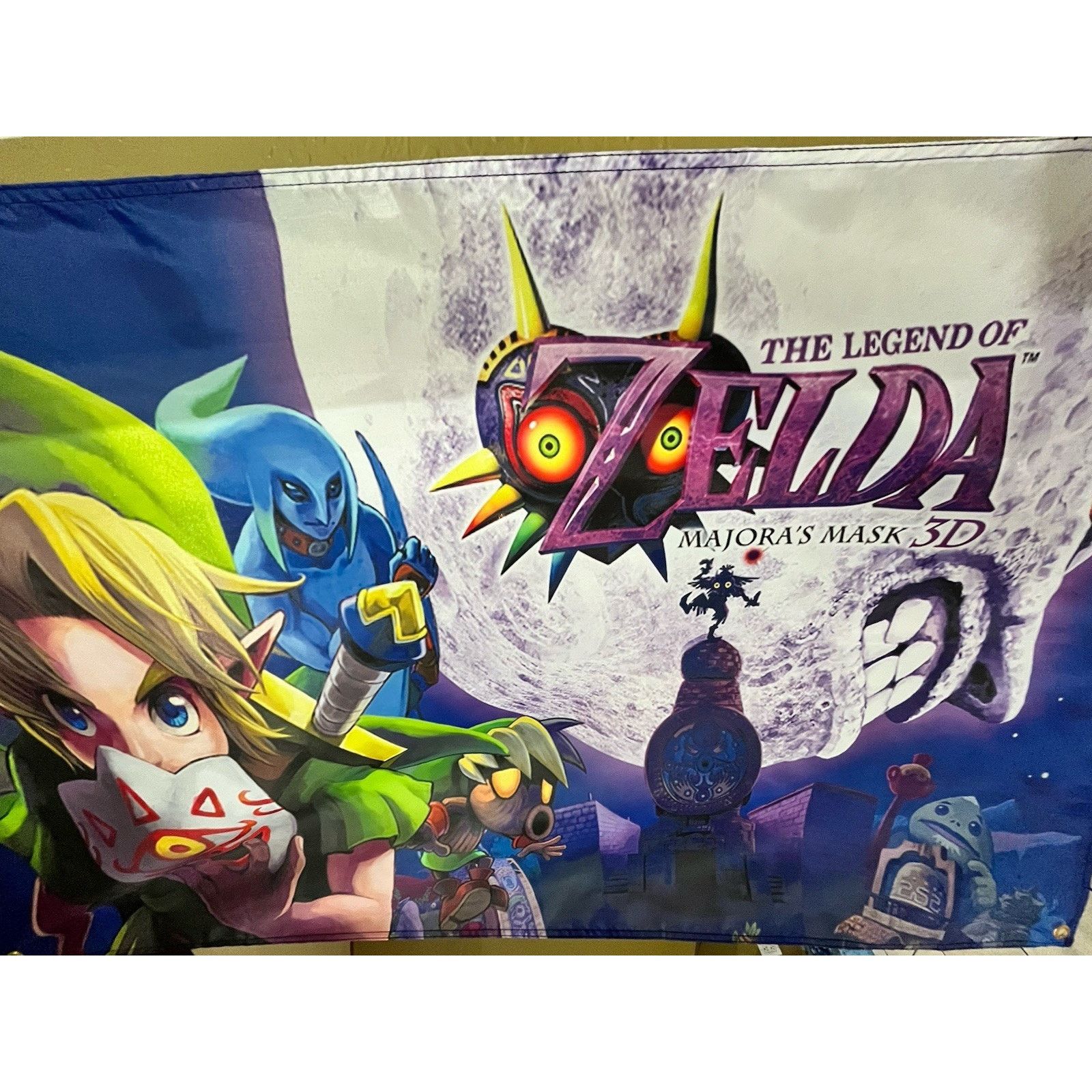 Nintendo Legend of Zelda Majora's Mask 3D 5' Boxart Flag Nintendo 3DS Size ONE SIZE - 3 Thumbnail