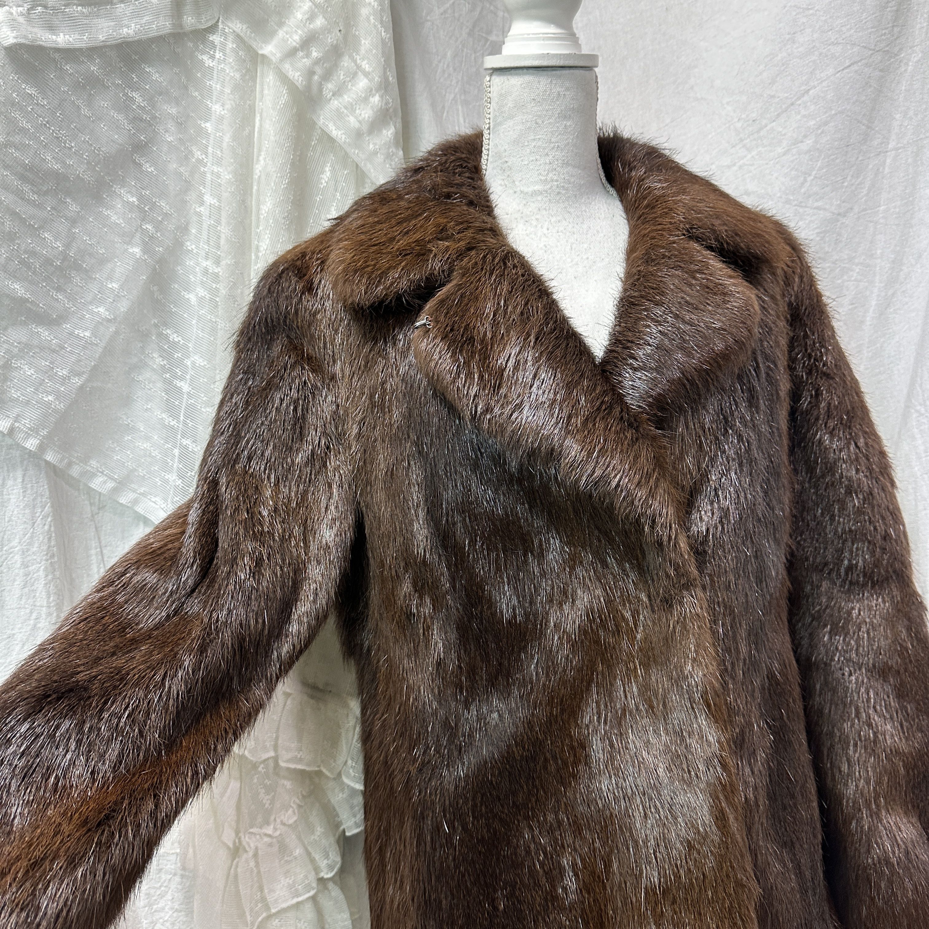 Vintage Vintage Old Money Classy Nutria Real Fur Coat 90s Size M / US 6-8 / IT 42-44 - 7 Thumbnail