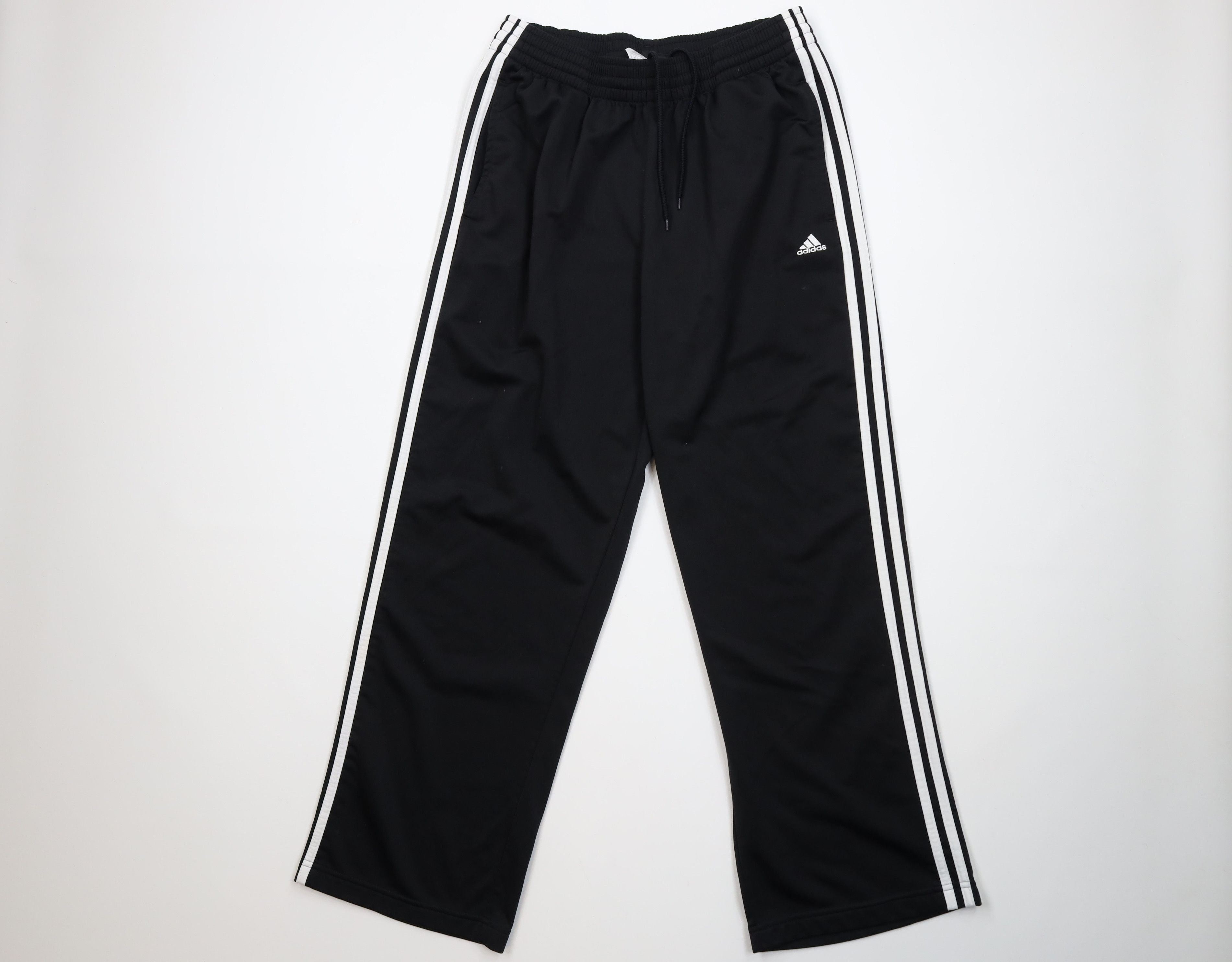 Adidas Vintage Y2K Adidas Striped Wide Leg Sweatpants Pants Black Size US 34 / EU 50 - 1 Thumbnail