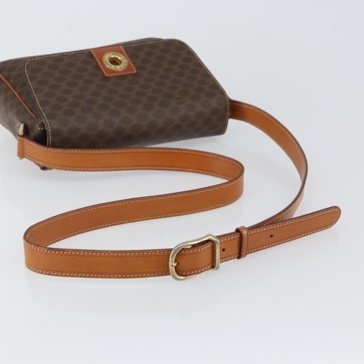 Celine CELINE Macadam Canvas Shoulder Bag Pvc Leather Brown Gold Size ONE SIZE - 7 Thumbnail