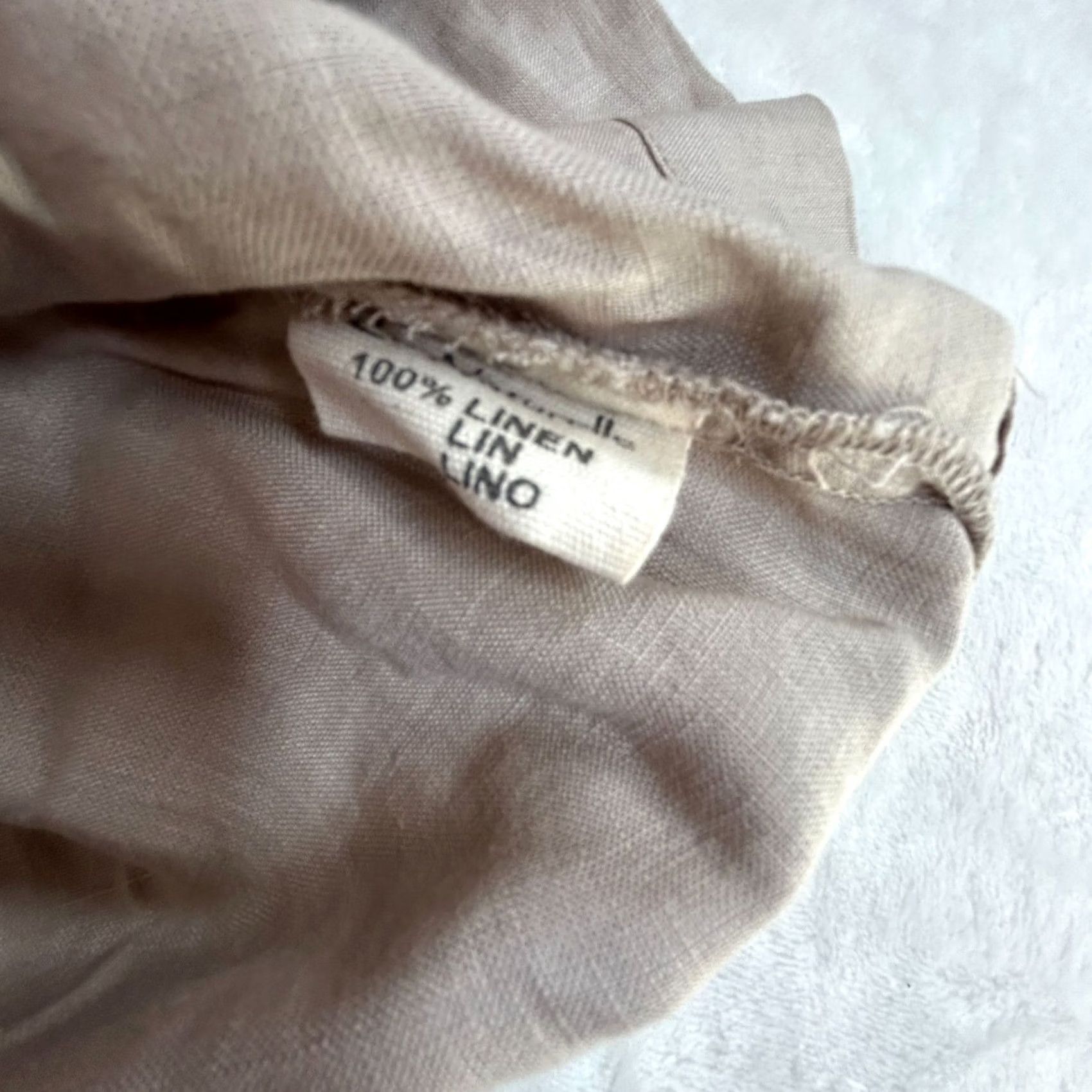 Vintage LaNaturelle Tank Top Womens Beige 100% Linen Sleeveless Casual XXXL Size XXL / US 16-18 / IT 52-54 - 4 Thumbnail