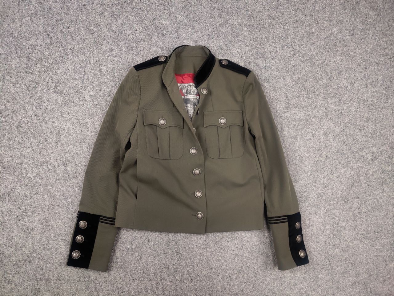 The Kooples The Kooples Short Khaki Military Button pocket Blazer Jacket Size S / US 4 / IT 40 - 3 Thumbnail