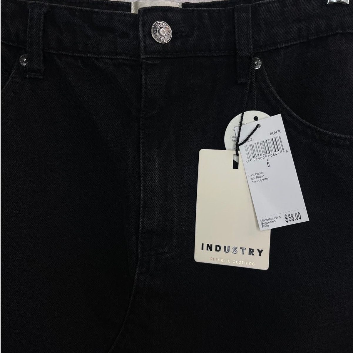 Industrie NWT Industry Republic Clothing Black Denim Skirt Womens Sz 6 Size 28" / US 6 / IT 42 - 2 Thumbnail