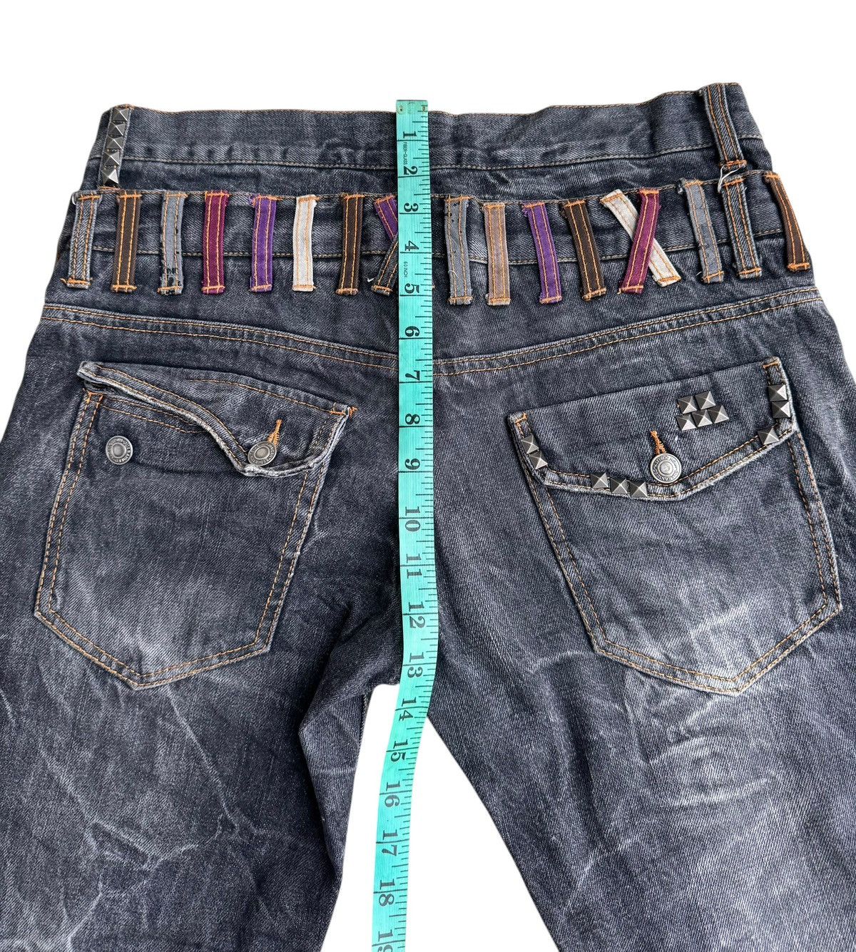 Japanese Brand 🔥Japanese Brand Nylaus Distressed Zipper Denim Jeans Size US 32 / EU 48 - 15 Thumbnail