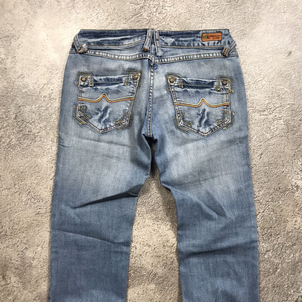Vintage Vintage Y2K Distressed Flared Baggy Jeans Grunge 90s Logo 27 Size 27" / US 4 / IT 40 - 5 Thumbnail