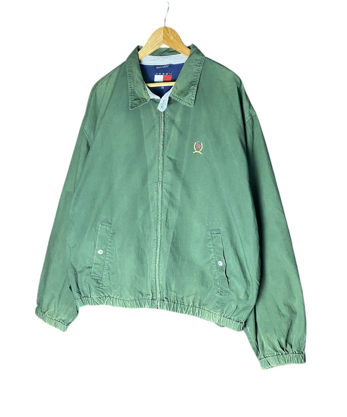 Tommy Hilfiger × Vintage Vintage 90s Tommy Hilfiger Sun Faded Zipper Jacket Size US XL / EU 56 / 4 - 2 Thumbnail