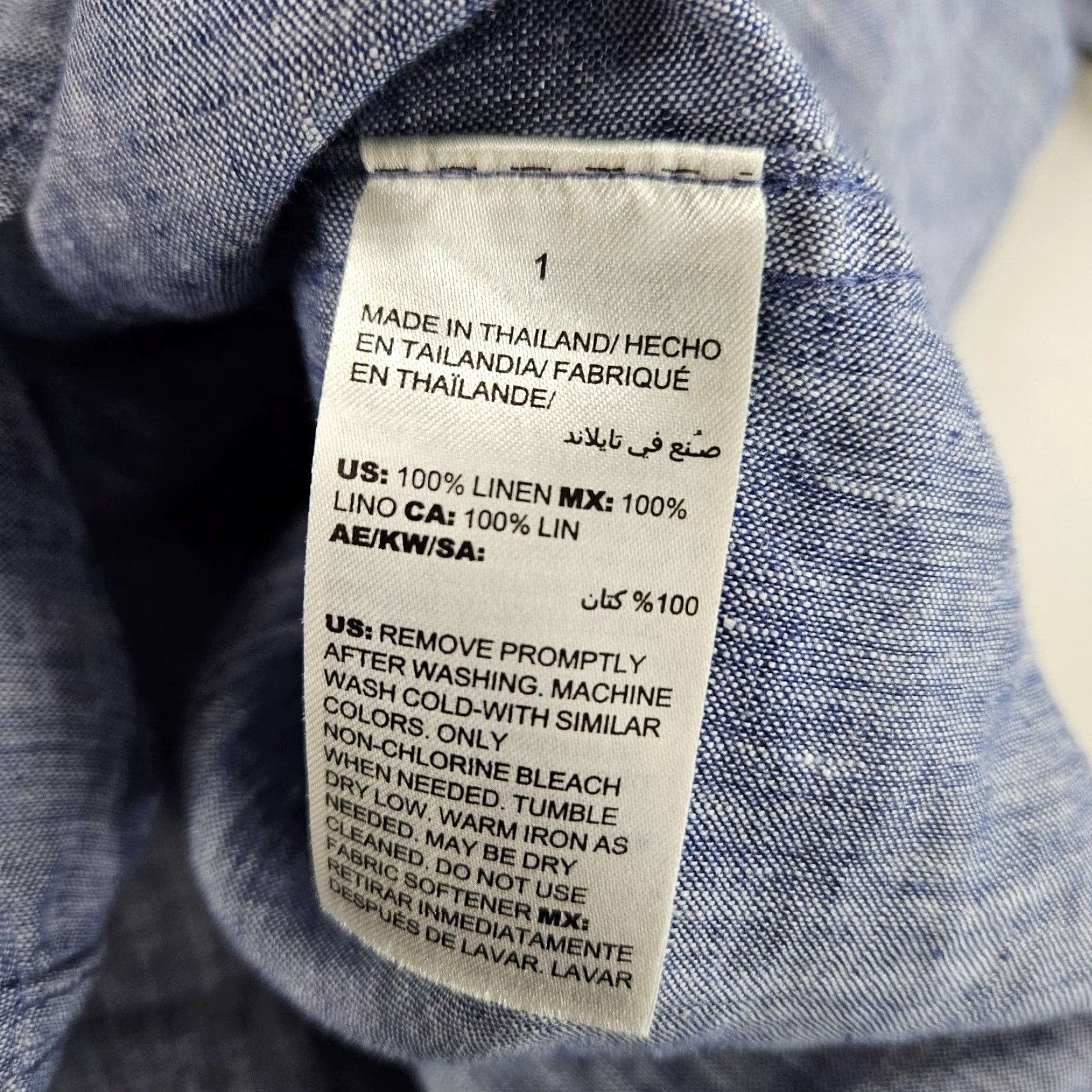 Vintage Chico's Womens No Iron Button Front Shirt Sz Medium Blue 3/4 Sleeve Linen Button-Up Shirt Womens Medium Blue 3/4 Sleeve Chico's Size M / US 6-8 / IT 42-44 - 6 Thumbnail