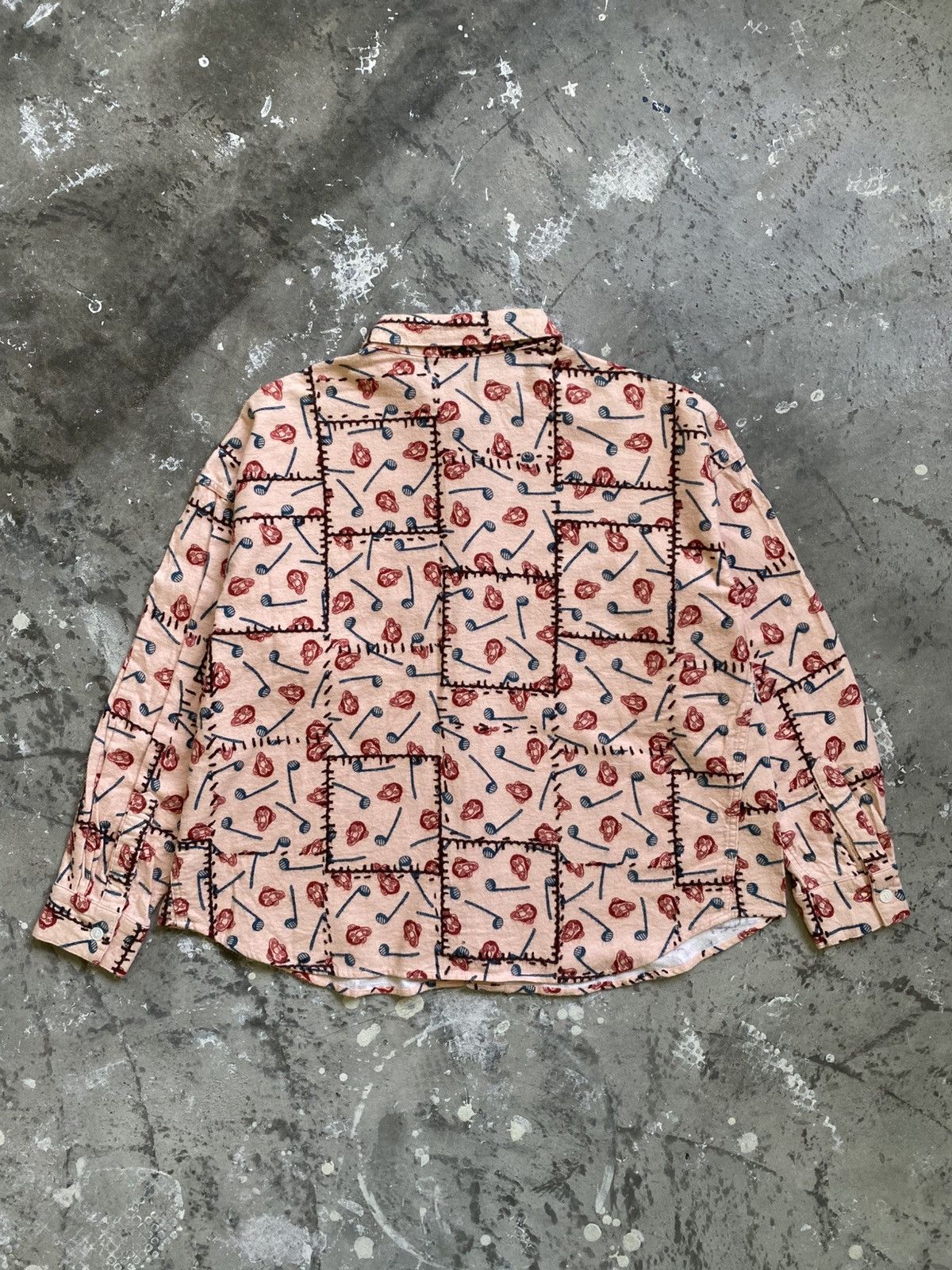 Ne-Net Vintage Ne-Net Monkey Motif Monogram Button Up Shirt Size US M / EU 48-50 / 2 - 7 Thumbnail