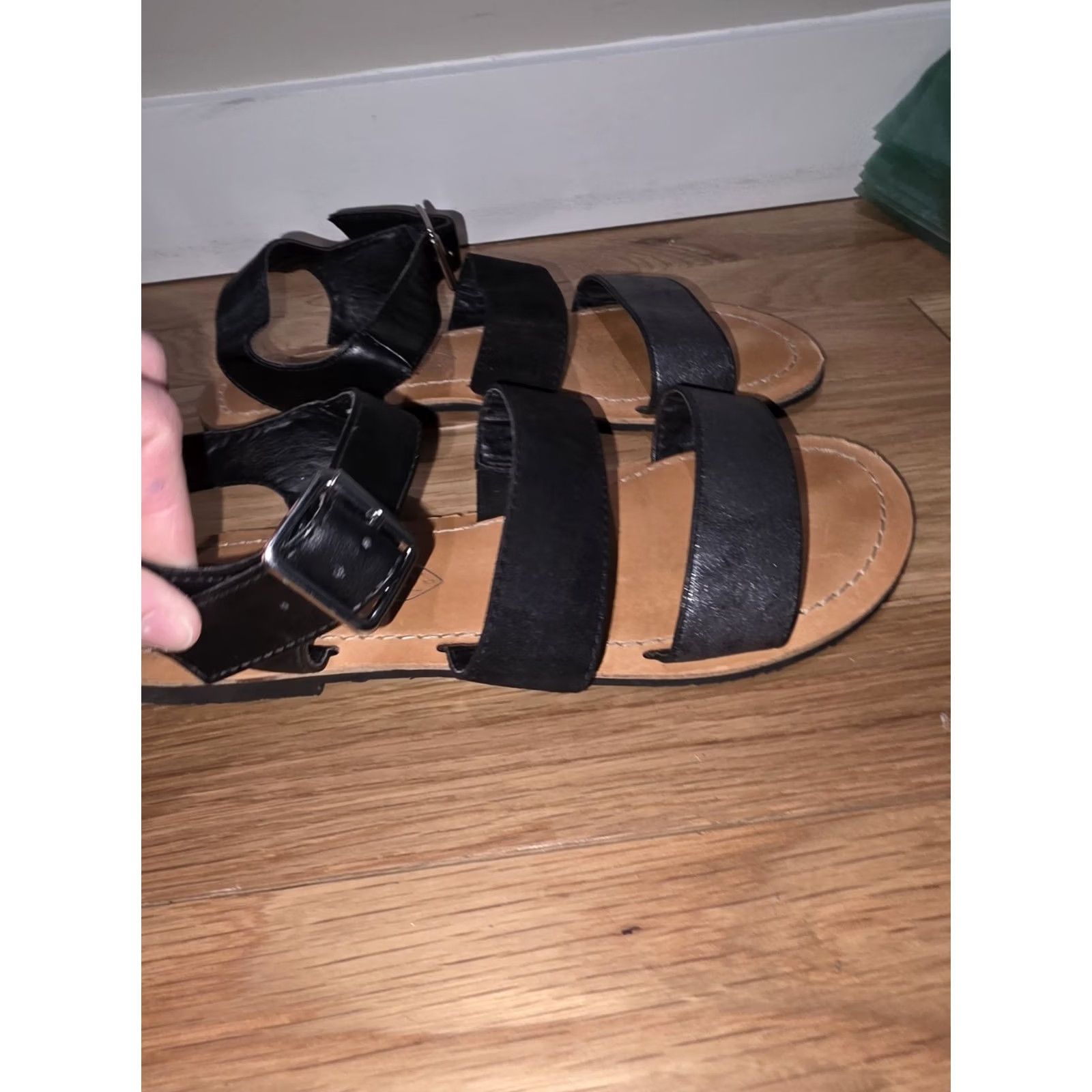 Vintage BC Footwear Women's Sandal Picturesque Flat 7.5 Black Redefined? Size US 8 / IT 38 - 2 Thumbnail