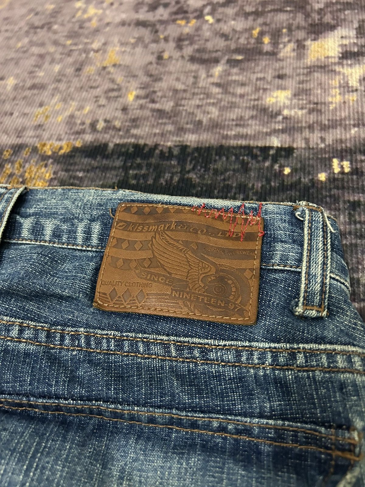Japanese Brand Kissmark Japan 6 Pocket Rippert Jeans Size US 33 - 14 Thumbnail