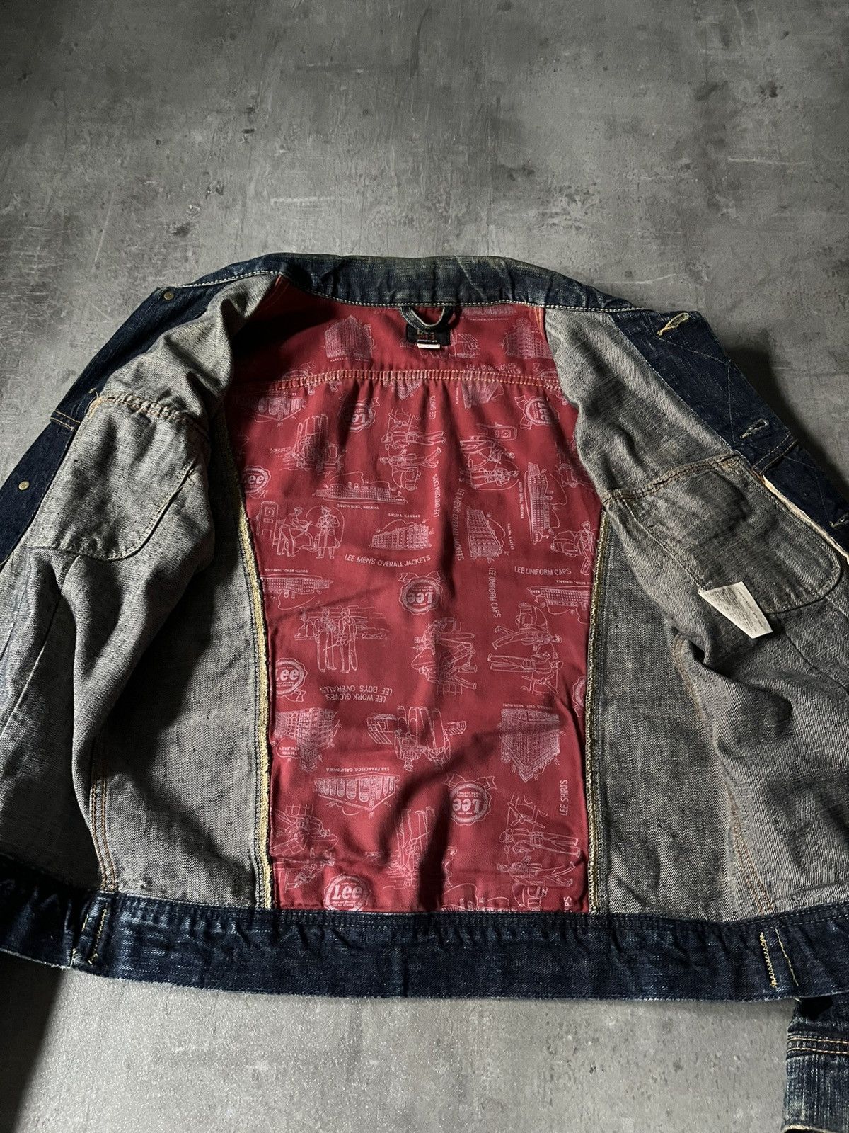 Lee Lee 100 J denim jacket navy very rare 70s Size US L / EU 52-54 / 3 - 15 Thumbnail