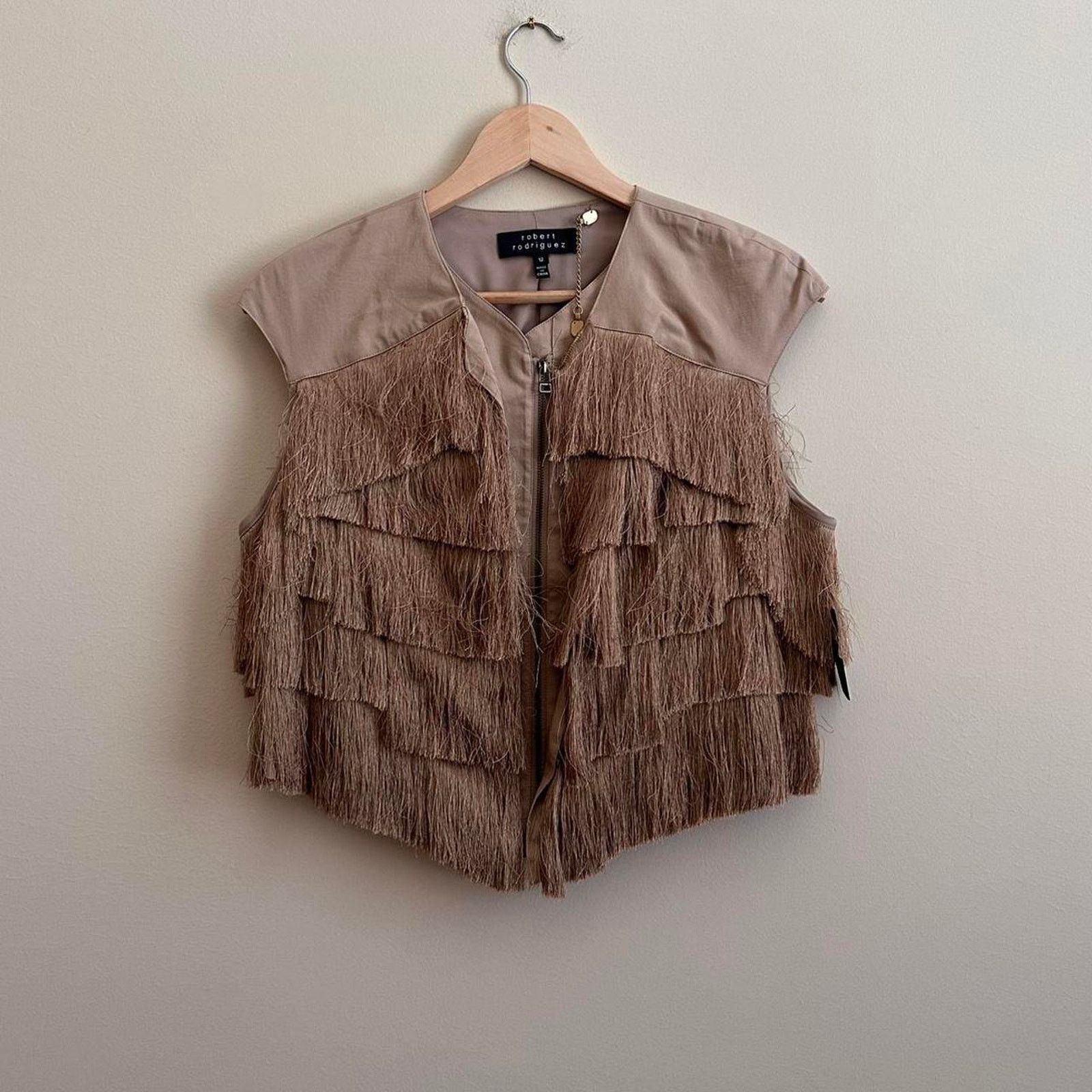 Vintage Robert Rodriguez Fringe Cropped Western Vest Size 12 Size XL / US 12-14 / IT 48-50 - 1 Thumbnail