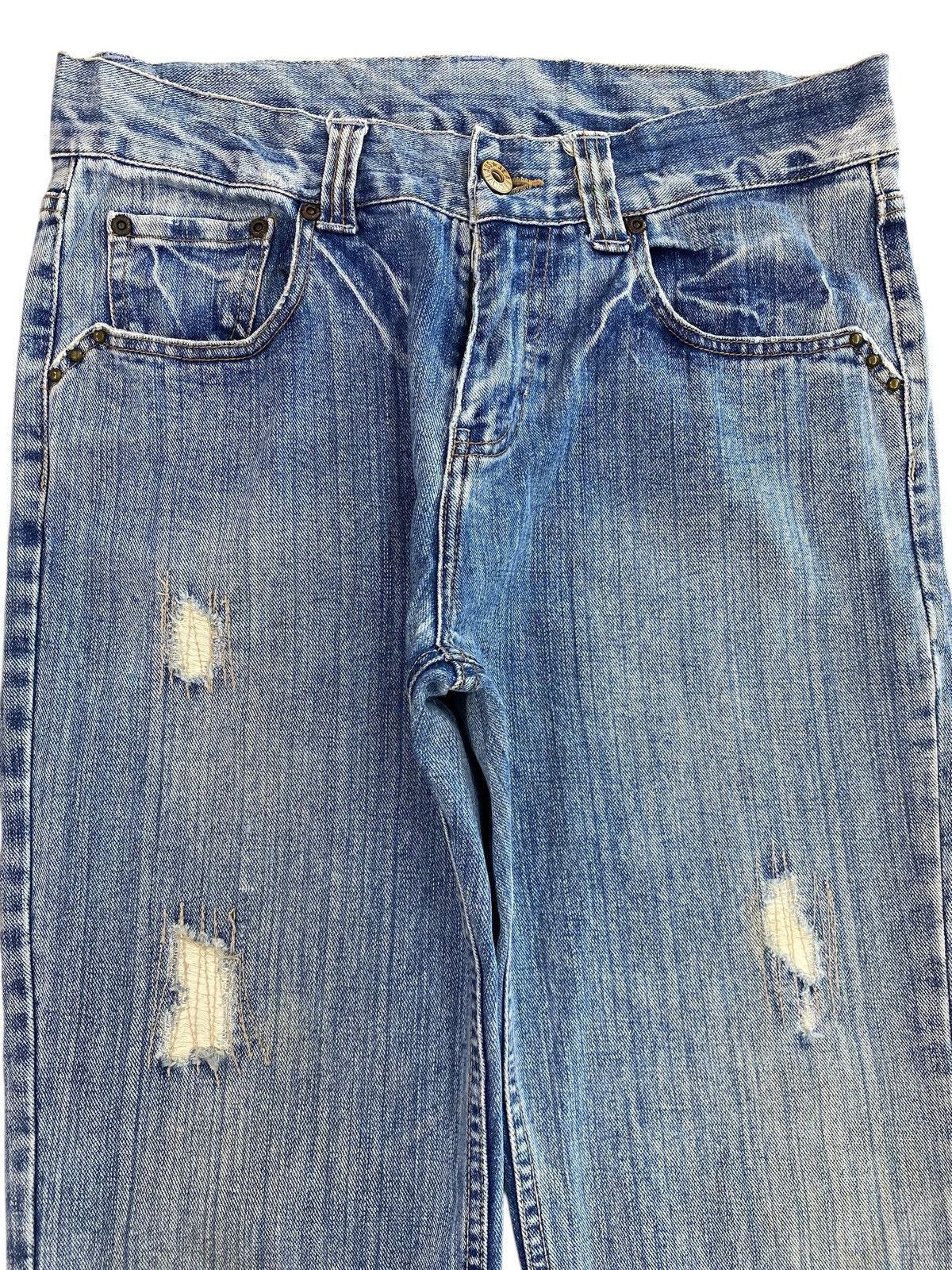 Japanese Brand Japanese Brand Light Wash Hairy Leg Flare Style Jeans Size US 32 / EU 48 - 2 Thumbnail