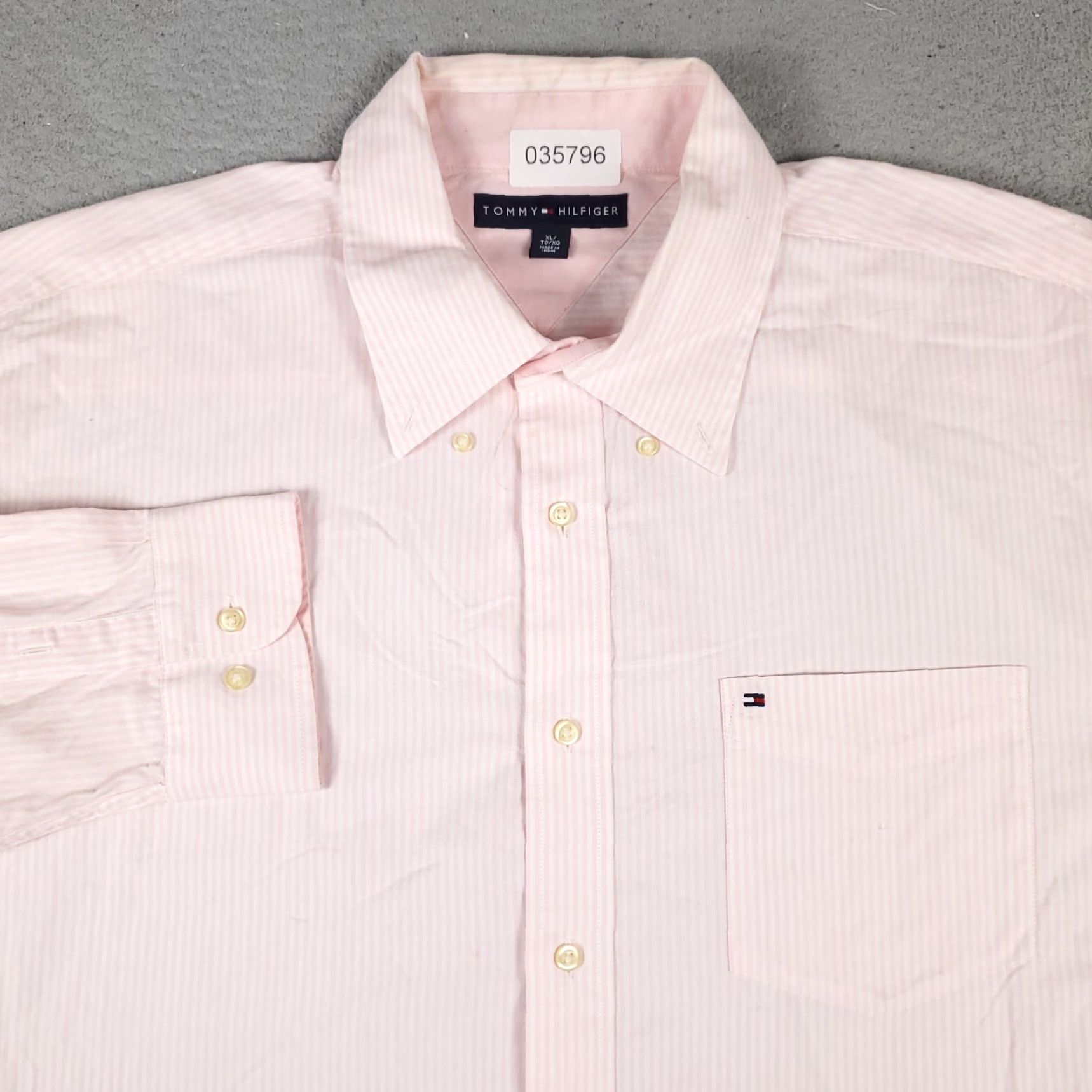 Tommy Hilfiger Tommy Hilfiger Shirt Mens XL Pink Striped Long Sleeve Button-Up Casual Size US XL / EU 56 / 4 - 2 Thumbnail