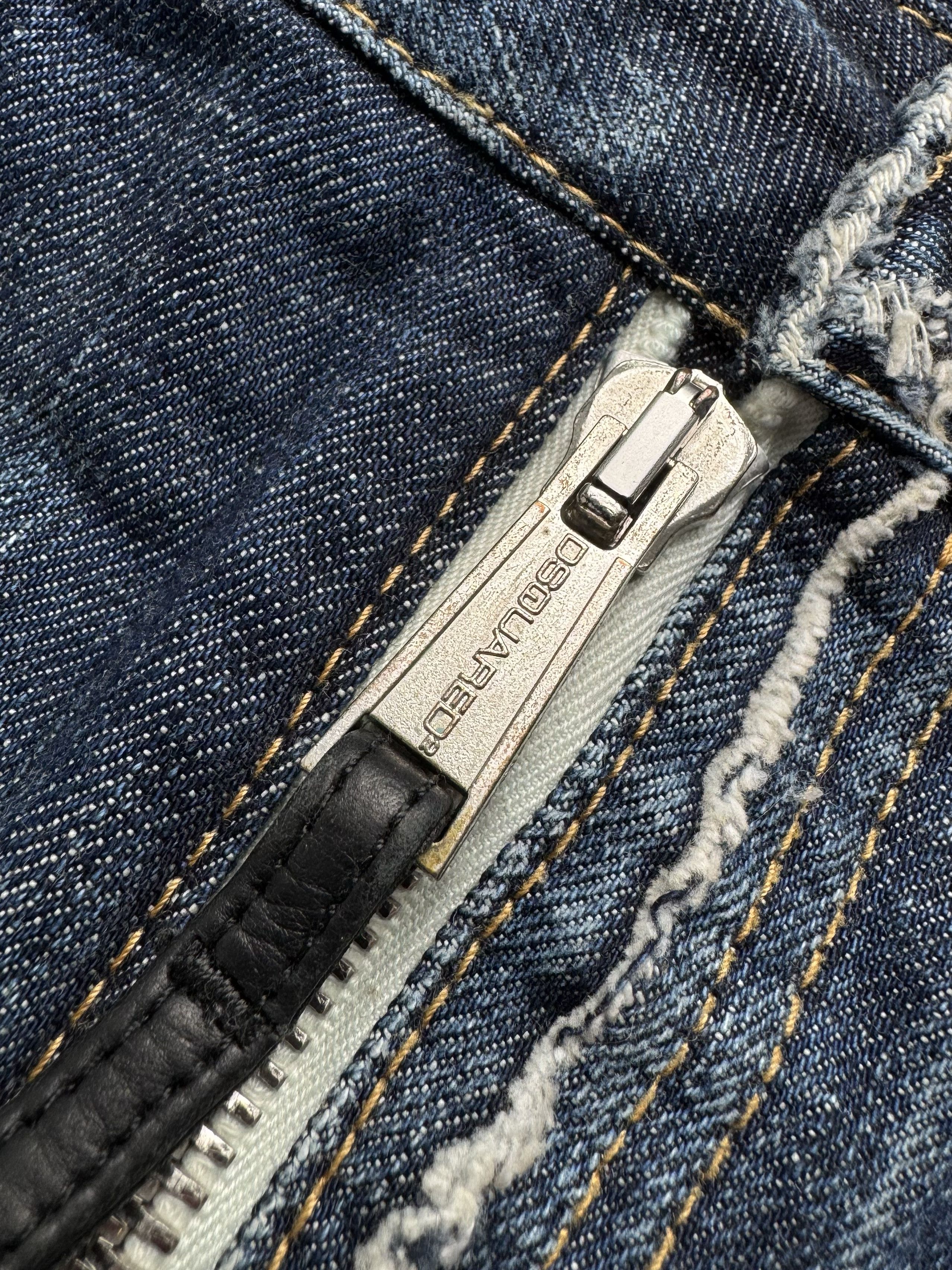 Dsquared2 Dsquared2 Vintage Denim Mini Skirt Low Rise Distressed Y2K Size 27" / US 4 / IT 40 - 4 Thumbnail