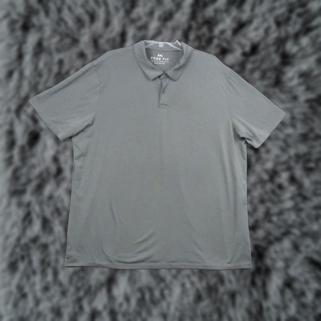 Vintage Free Fly Mens Polo Shirt 2XL Gray Soft Bamboo Short Sleeve Shirt Size US XXL / EU 58 / 5 - 1 Thumbnail