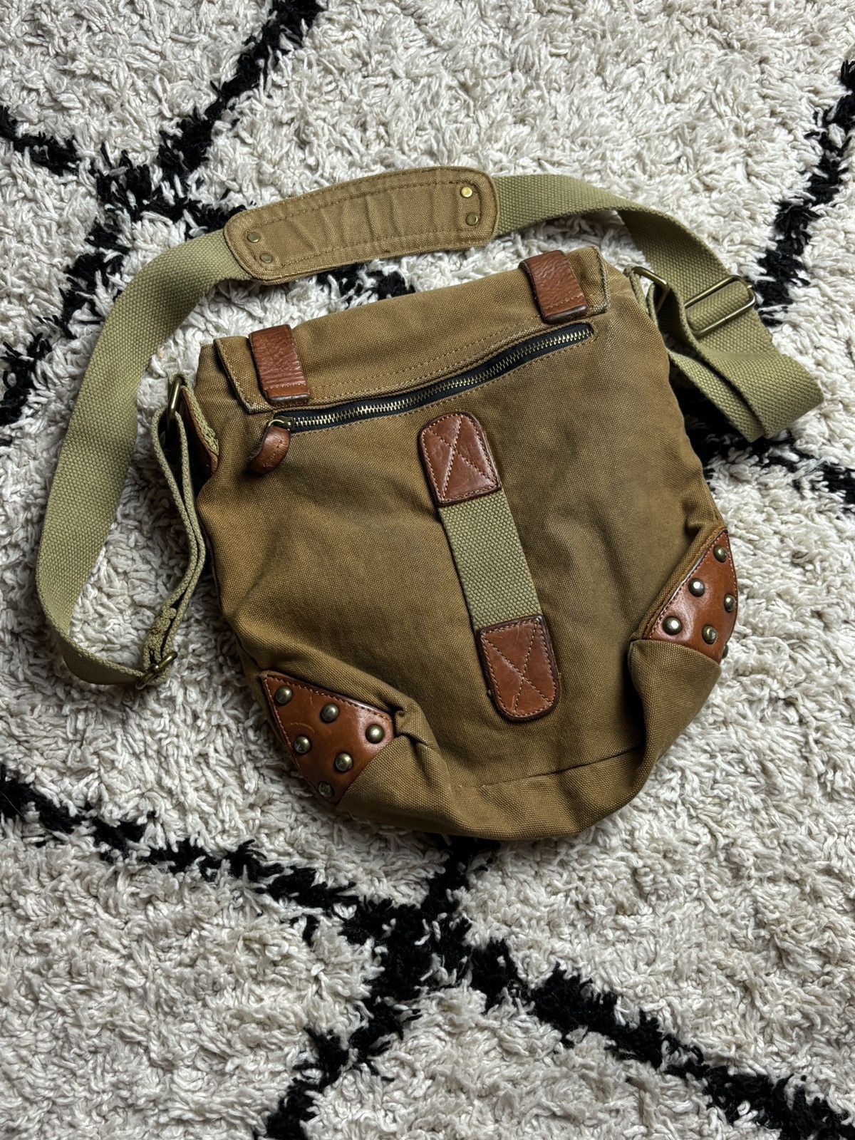 Belstaff Belstaff Vintage Colonial Canvas Leather Shoudler Bag Rare Size ONE SIZE - 11 Thumbnail