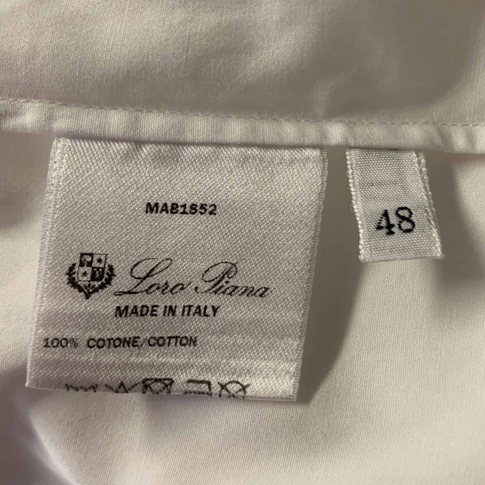 Loro Piana LORO PIANA Size 12 White Cotton Dress Shirt Size XL / US 12-14 / IT 48-50 - 6 Thumbnail