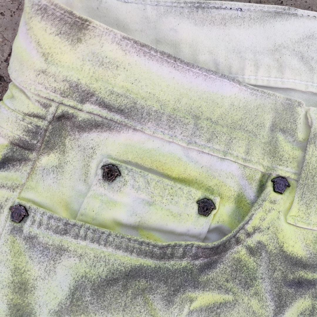 Versace Versace VTG neon printed spray print Size US 31 - 4 Thumbnail