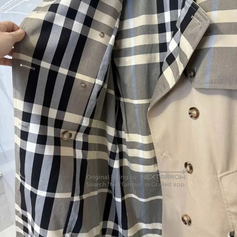 Burberry Burberry Khaki Cotton Print Long Coat for Men. Size US M / EU 48-50 / 2 - 7 Thumbnail