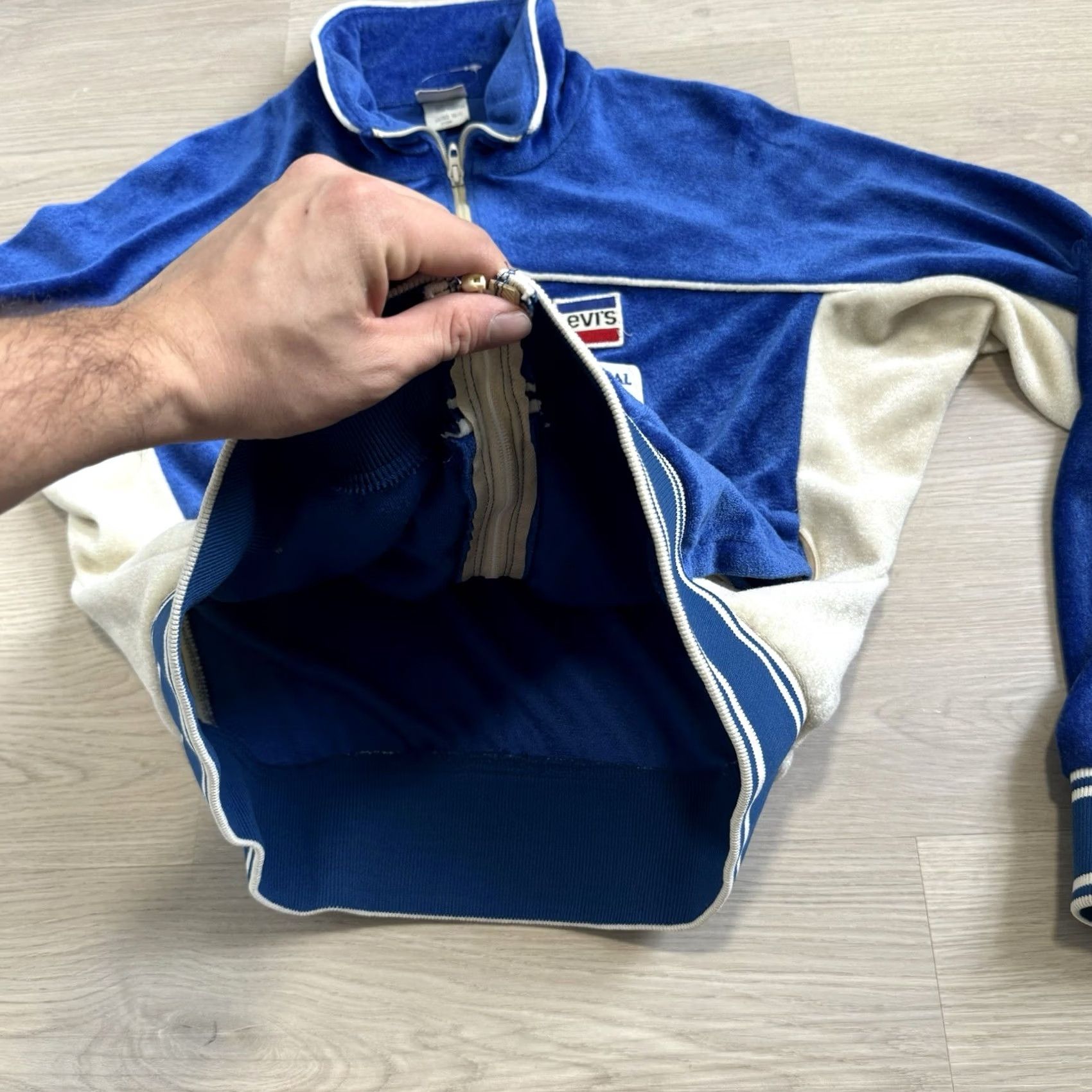 Levi's VINTAGE Levi's Hillcrest Boxing Olympic Games Jacket Full Zip Made In USA L Jacket Blue 80s Mens Clothes Sports Olympics L Size US L / EU 52-54 / 3 - 7 Thumbnail