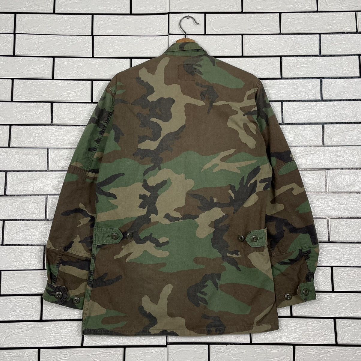 Vintage Vintage 80s USMC BDU Woodland Camo Combat Jacket Size US S / EU 44-46 / 1 - 7 Thumbnail