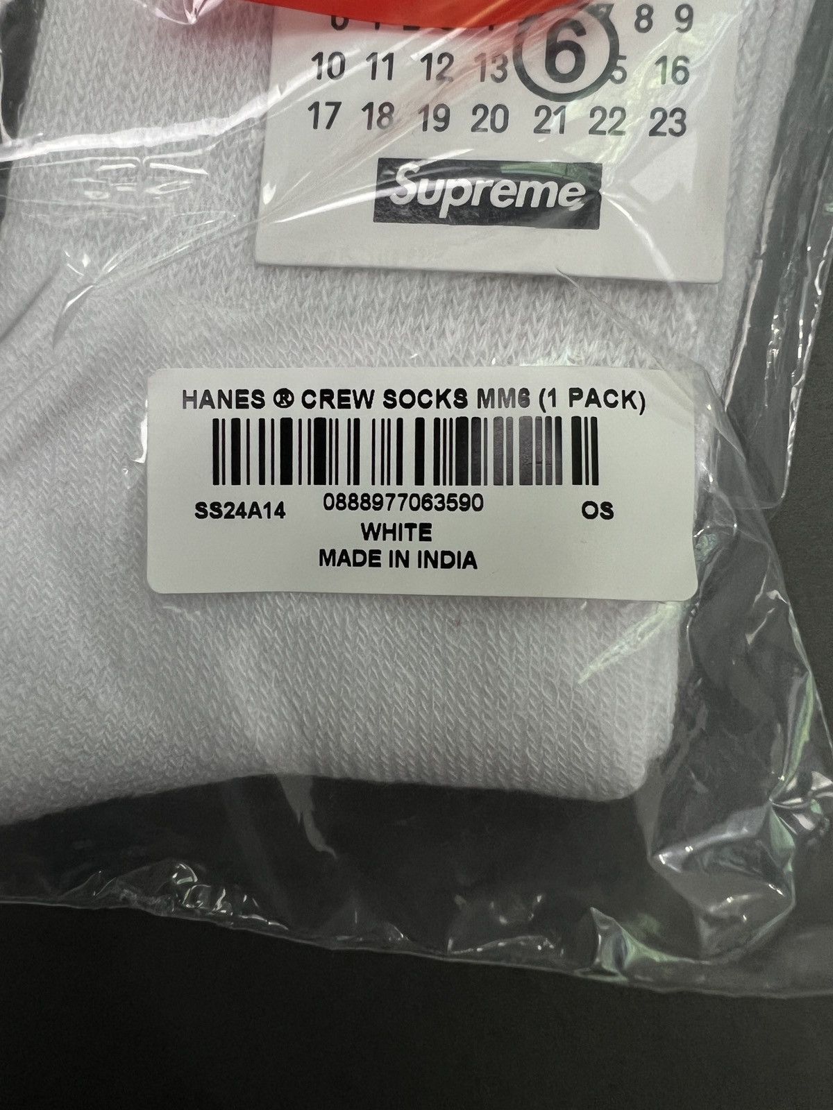 Maison Margiela × Supreme Supreme®/ MM6/ Hanes® Crew Socks Size ONE SIZE - 5 Thumbnail