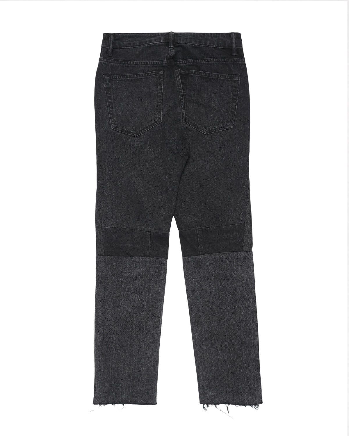 Helmut Lang “High Rise Crop Slim Vintage Black Patchwork” Denim Size US 27 - 2 Thumbnail