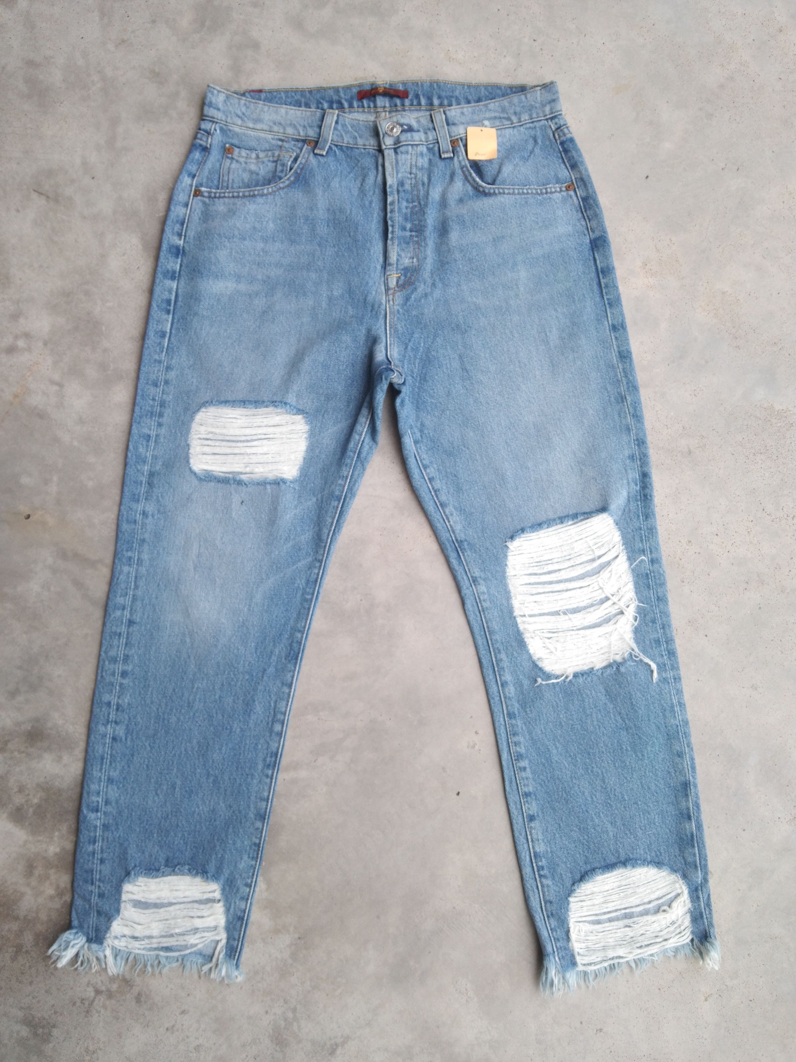 7 For All Mankind 7 For All Mankind Made In USA Distressed Jeans Size US 31 - 1 Thumbnail