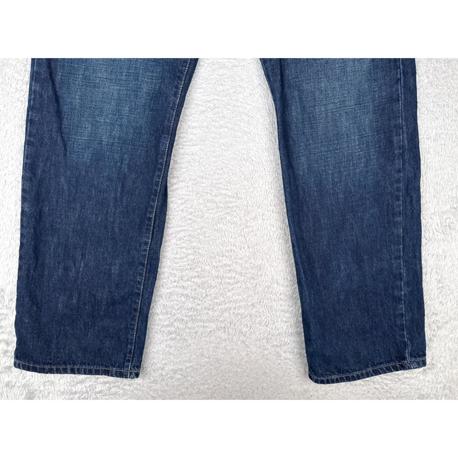 Calvin Klein Calvin Klein Jeans Men 34x33 Blue Denim Slim Straight Zip Fly Dark Cotton Blend Size US 34 / EU 50 - 2 Thumbnail