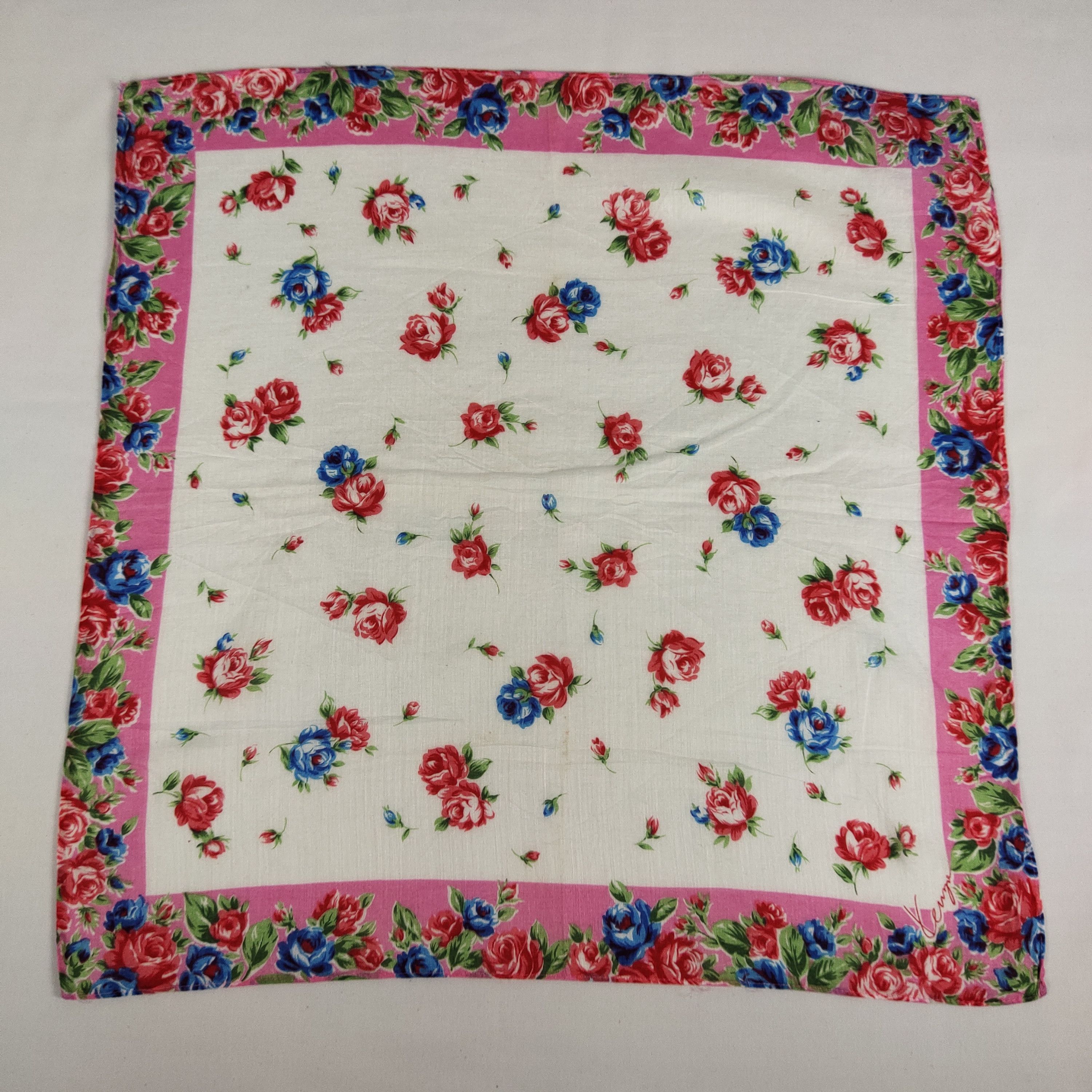 Kenzo × Vintage Kenzo Handkerchief / Neckerchief / Bandana FZ258 Size ONE SIZE - 3 Thumbnail