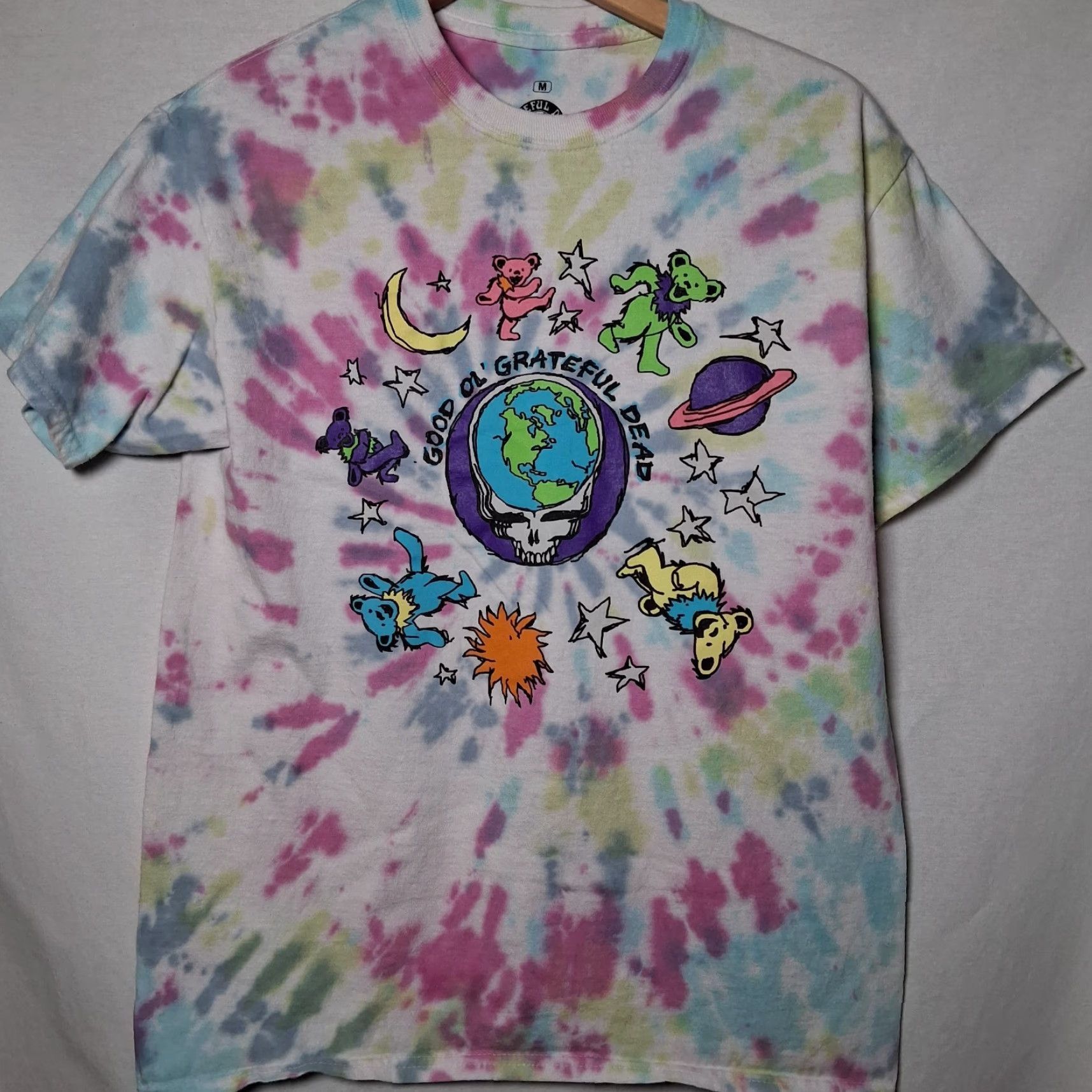 Ripple Junction Ripple Junction Grateful Dead Shirt M Short Sleeve Tie Dye Dancing Bears Steal Your Face Multicolor Cotton Graphic Men T-Shirt Size US M / EU 48-50 / 2 - 2 Thumbnail