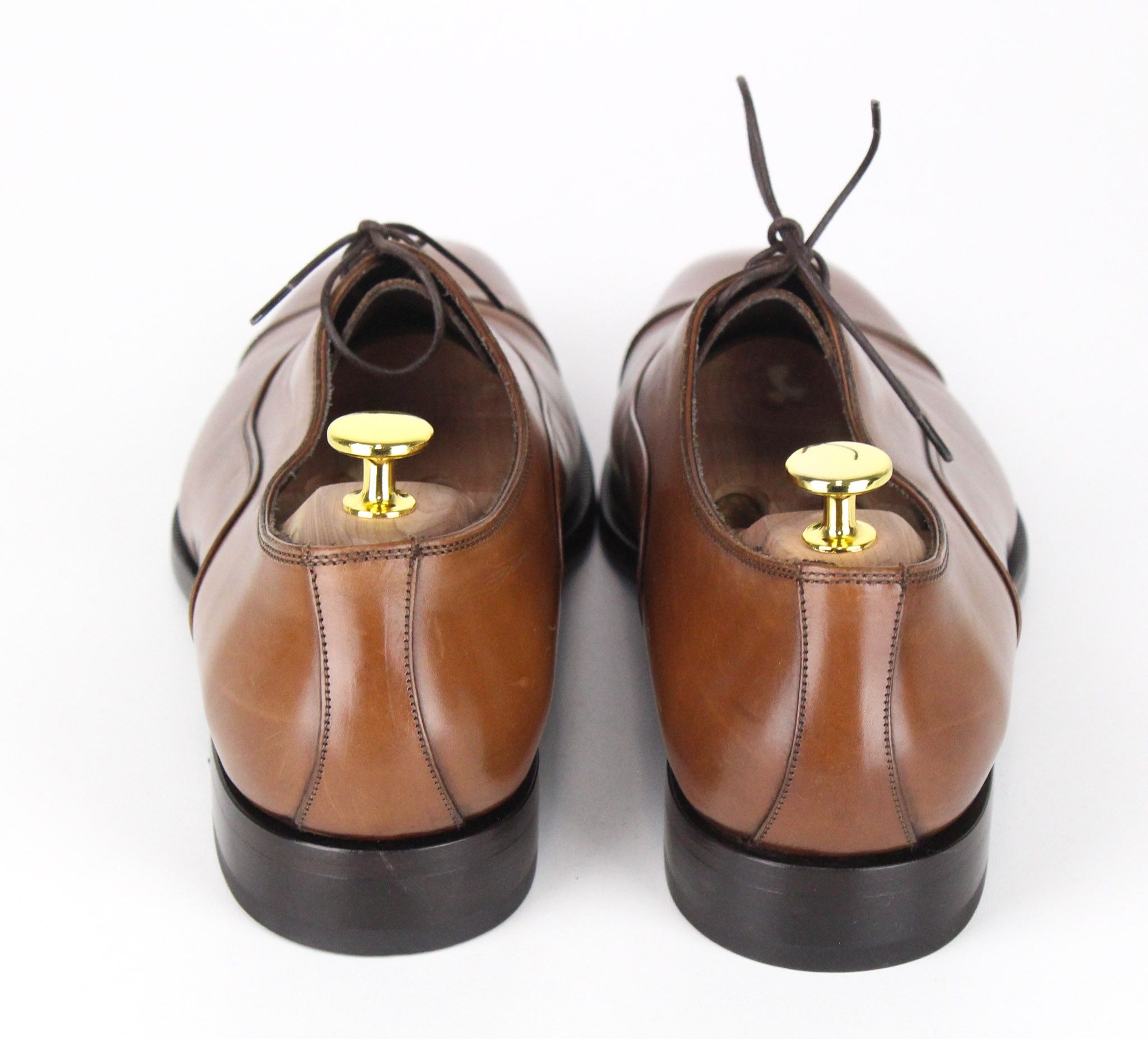 Suitsupply EU42 Brown Leather Laced Low-Top 72345 Size US 9 / EU 42 - 3 Thumbnail