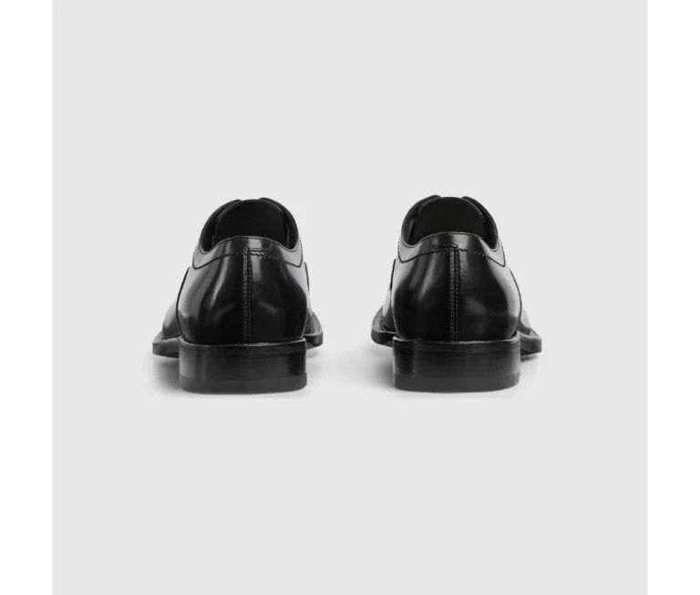 Gucci o1loc1c0326 831259 Men's Lace Up Shoes in Black Size US 6.5 / EU 39-40 - 4 Thumbnail