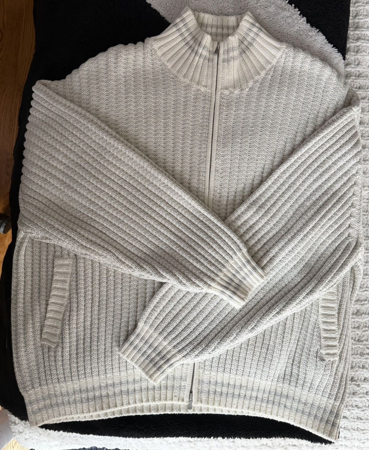 Kith Kith Wyona Open Knit Full Zip Sweater “Heather Grey” Size US XL / EU 56 / 4 - 3 Thumbnail