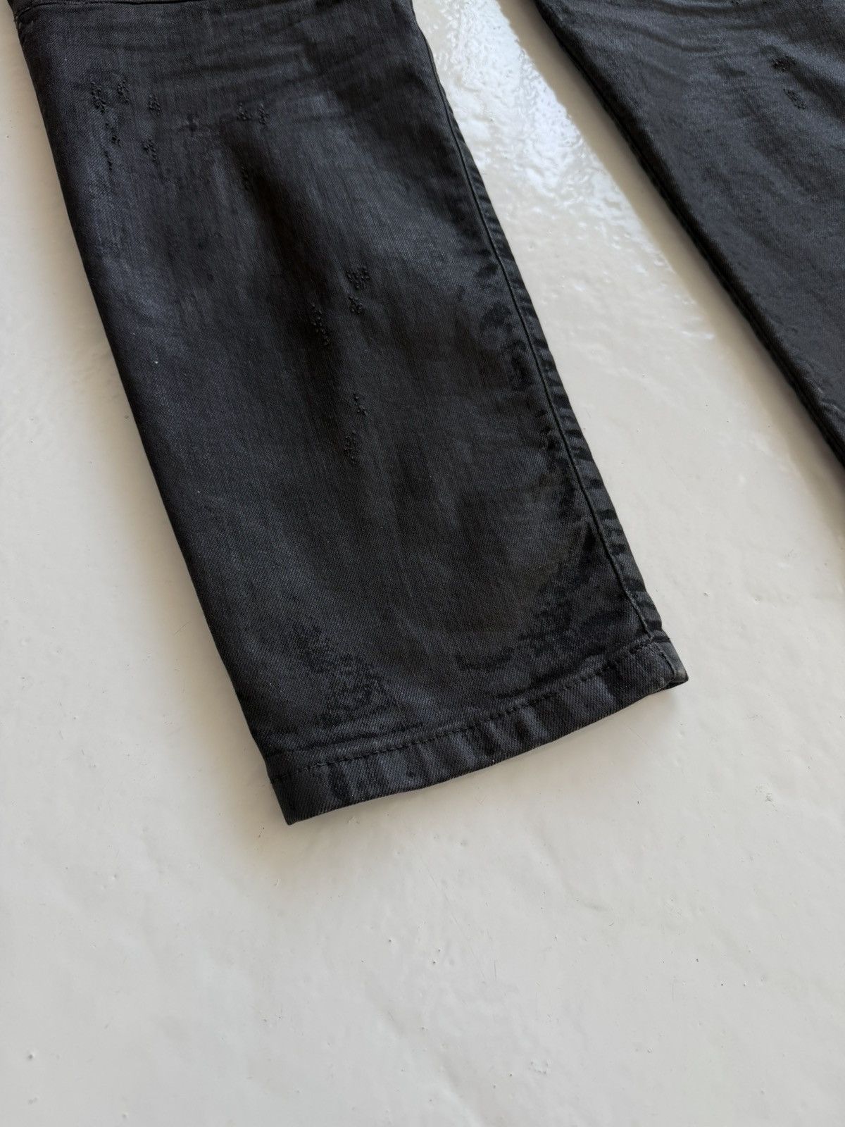Philipp Plein Philipp Plein born&raised distressed waxed biker denim Size US 36 / EU 52 - 14 Thumbnail